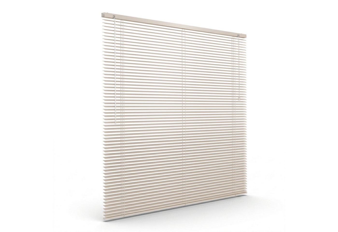 Victoria M. Jalousie Aluminium Jalousie, 45 x 130 cm, creme matt, mit Bohrenohne Bohren, freihängend, Sicht- Licht- und Blendschutz, inkl. Klemmclips Bild 2