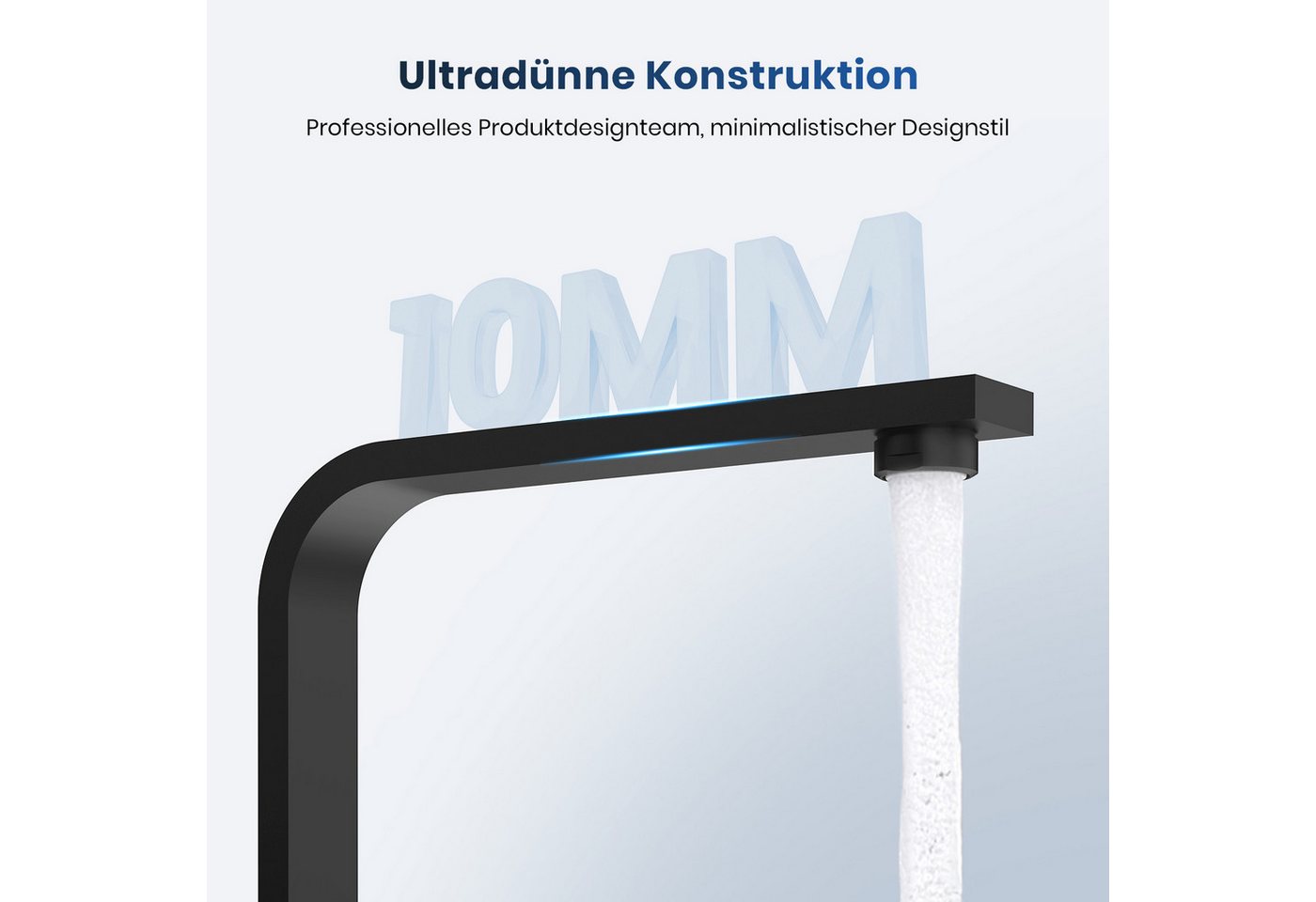 EMKE Küchenarmatur Spülbecken armatur Einhebelmischer Modern Messing Bad wasserhahn ( geräuscharme keramische Kartusche, Badezimmer Badarmatur) Bild 4