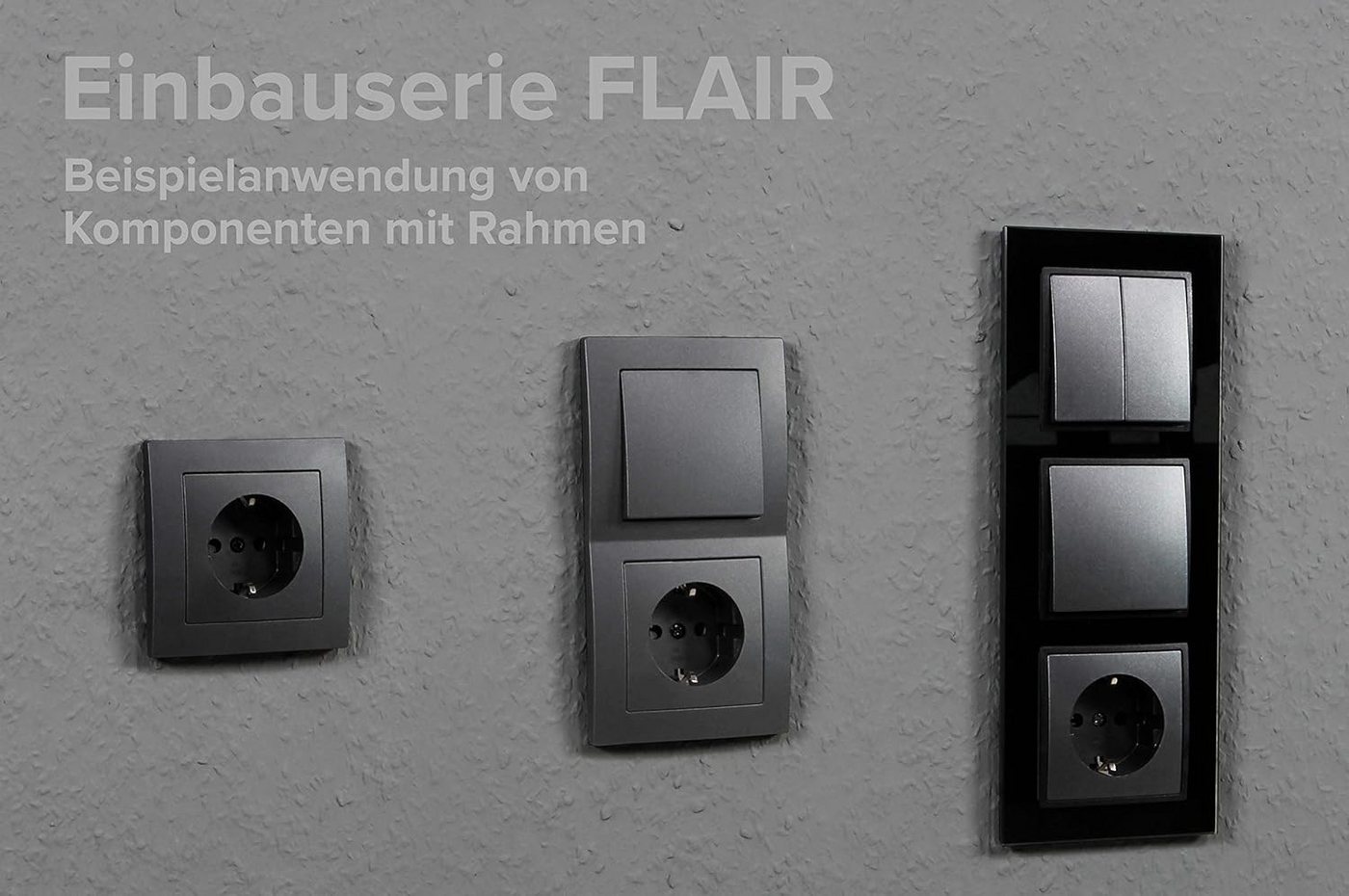 McPower Steckdose MC POWER - FLAIR - Wand Steckdosen und Schalter Set, Megaset, 100-te Bild 2