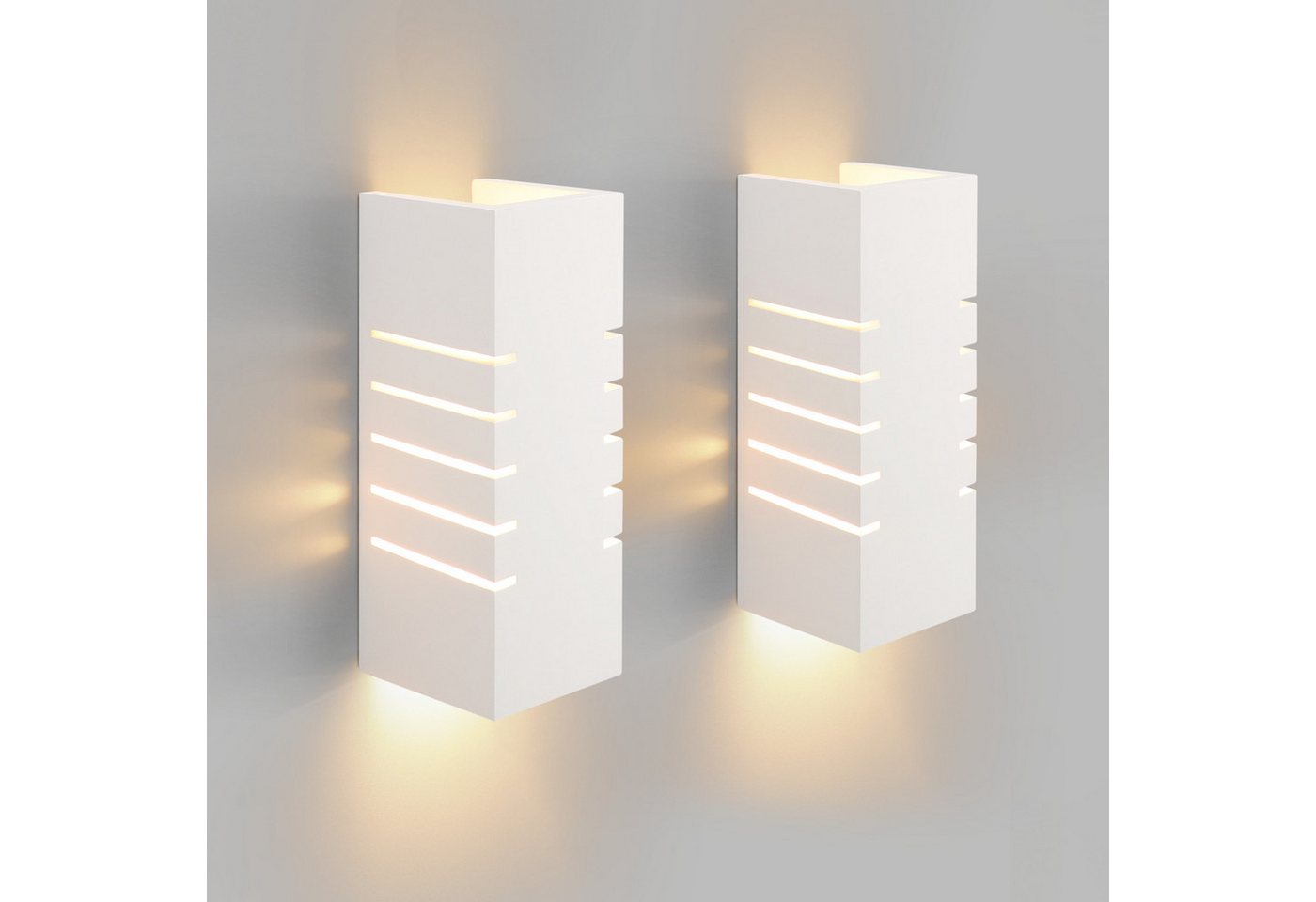 ZMH Wandleuchte innen Weiß 1/2 Stück E14 Modern Wandlampe Schlafzimmer Flur, ohne Leuchtmittel, 2 Stück,Max.40,Flurlampe,auch für Wohnzimmer und Esszimmer Bild 5