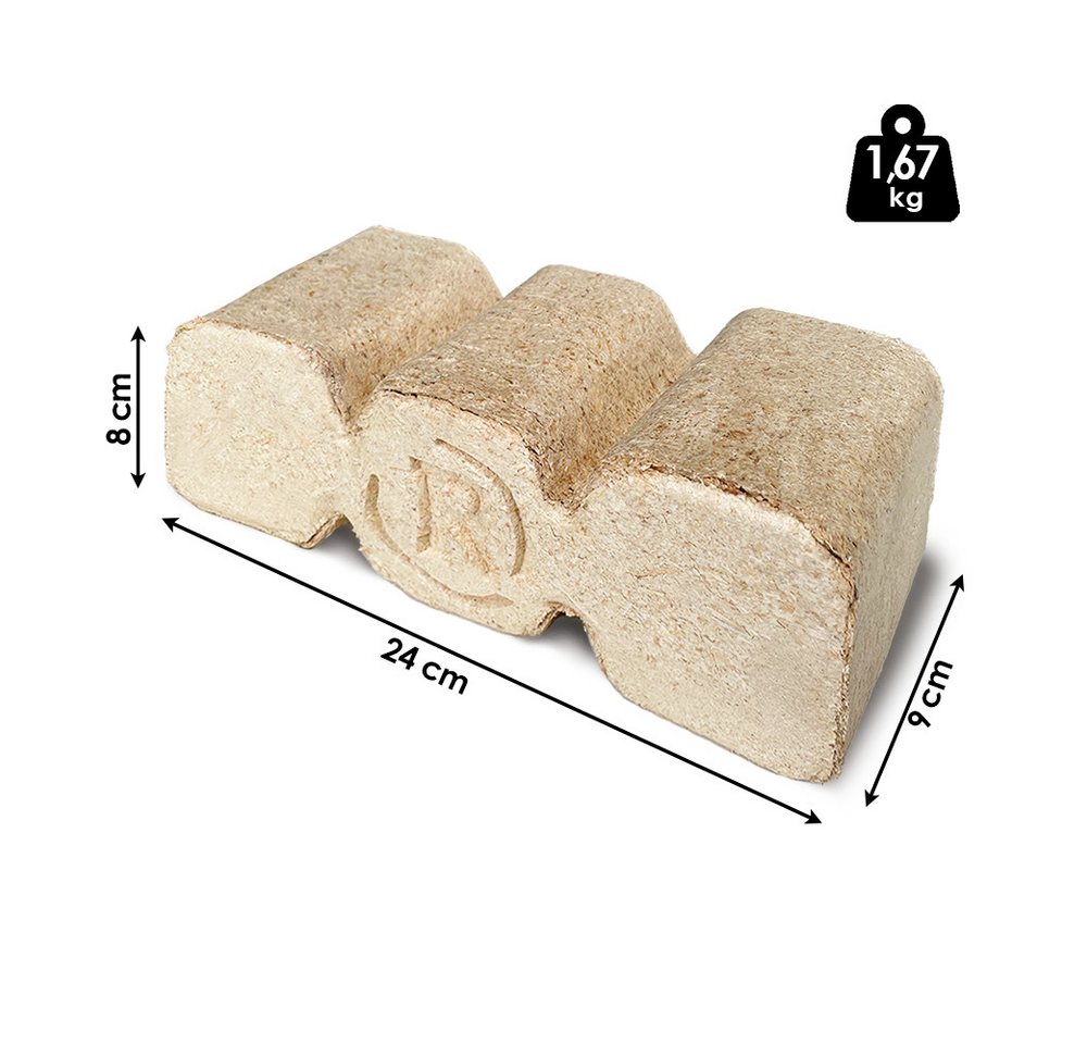 JSM-Brennholz Holzbriketts Uckermark Holzbriketts auf Palette, 20 kg, Regionale Herstellung in Deutschland Bild 2