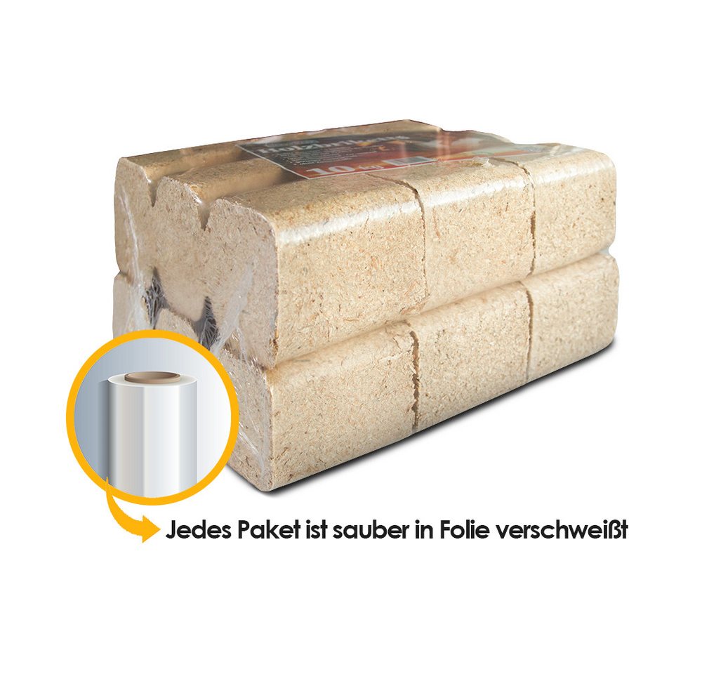 JSM-Brennholz Holzbriketts Uckermark Holzbriketts auf Palette, 20 kg, Regionale Herstellung in Deutschland Bild 3