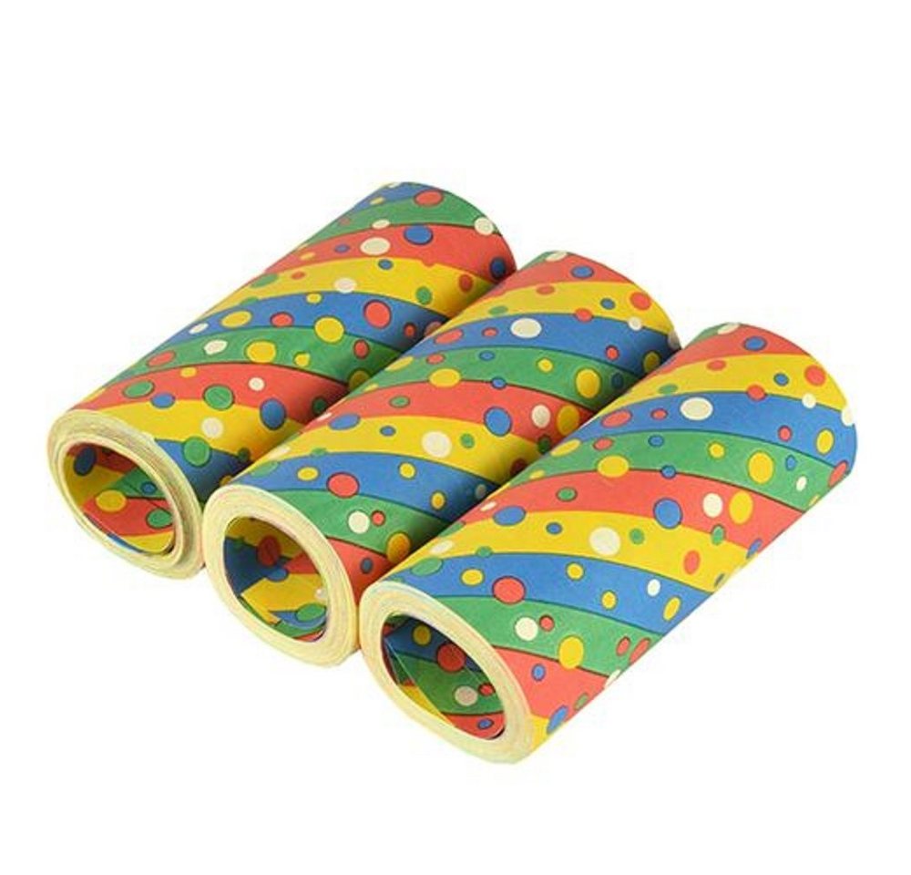 PAPSTAR Luftschlange 3 Rollen Riesenluftschlange CONFETTI 1,4cm breit Bild 2
