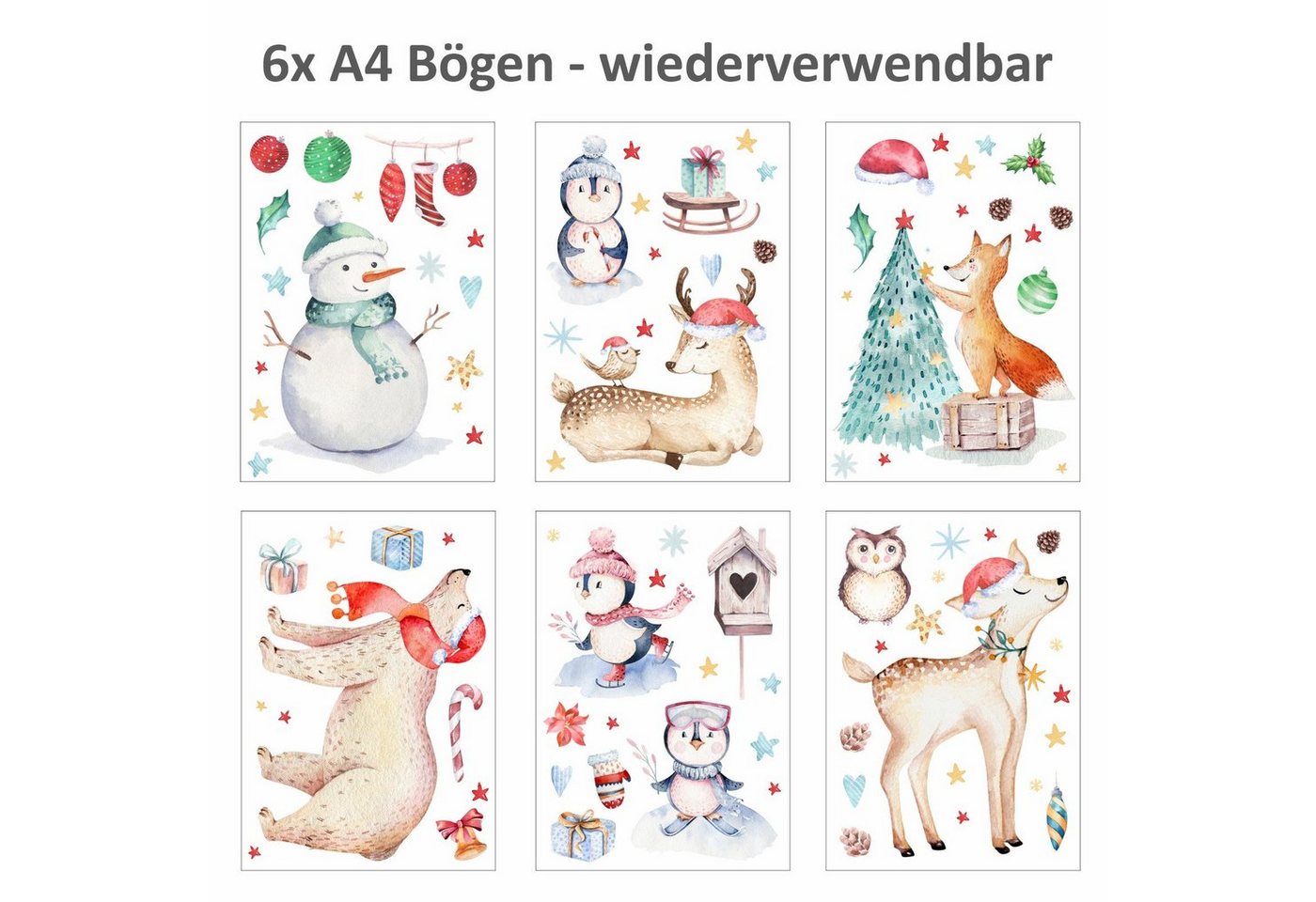 nikima Fensterbild Fensterbilder Weihnachten selbstklebend Bild 2