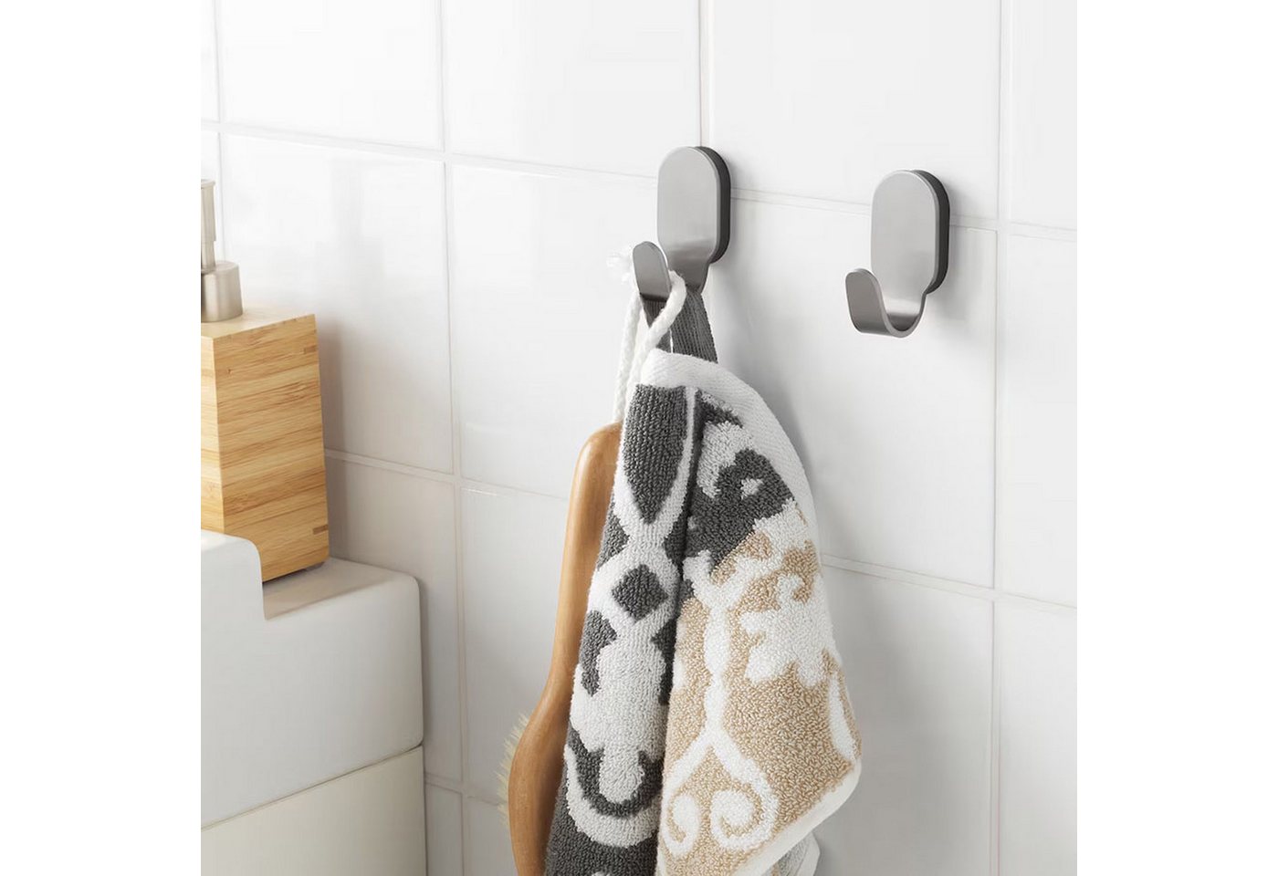 IKEA Handtuchhaken BROGRUND Wandhaken aus Edelstahl 2 Stück IKEA