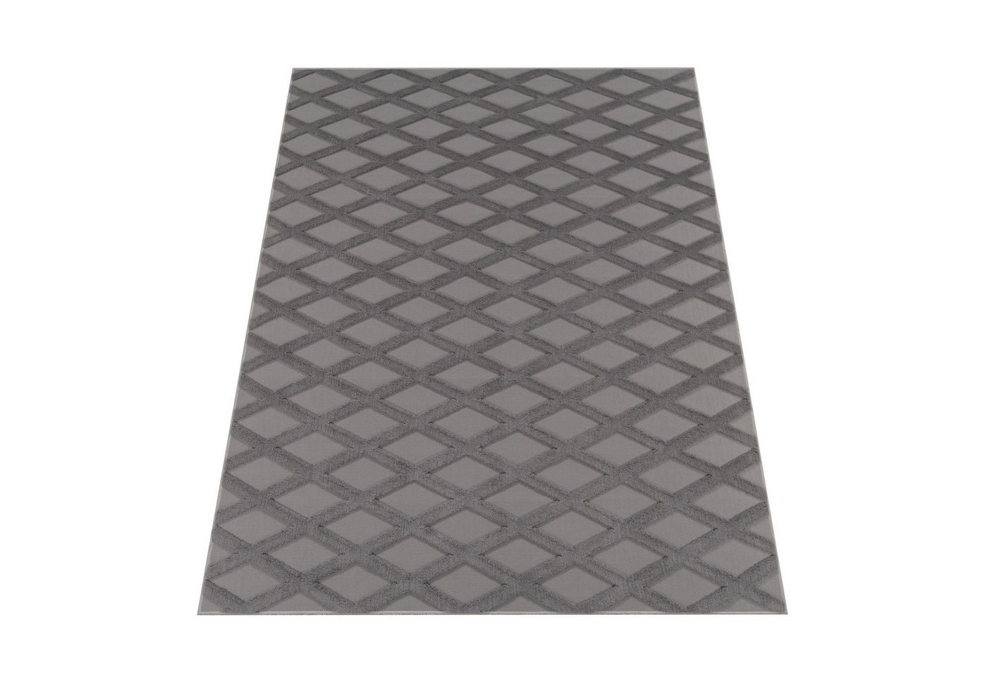 KADIMA DESIGN Teppich waschmaschinenwaschbar Rauten Küche, Flur Waschbarer Teppich, Rechteckig, Höhe: 14 mm, Florhöhe: 10 mm, 100% Polyester, Läufer, 60x100cm, Anthrazit Bild 5