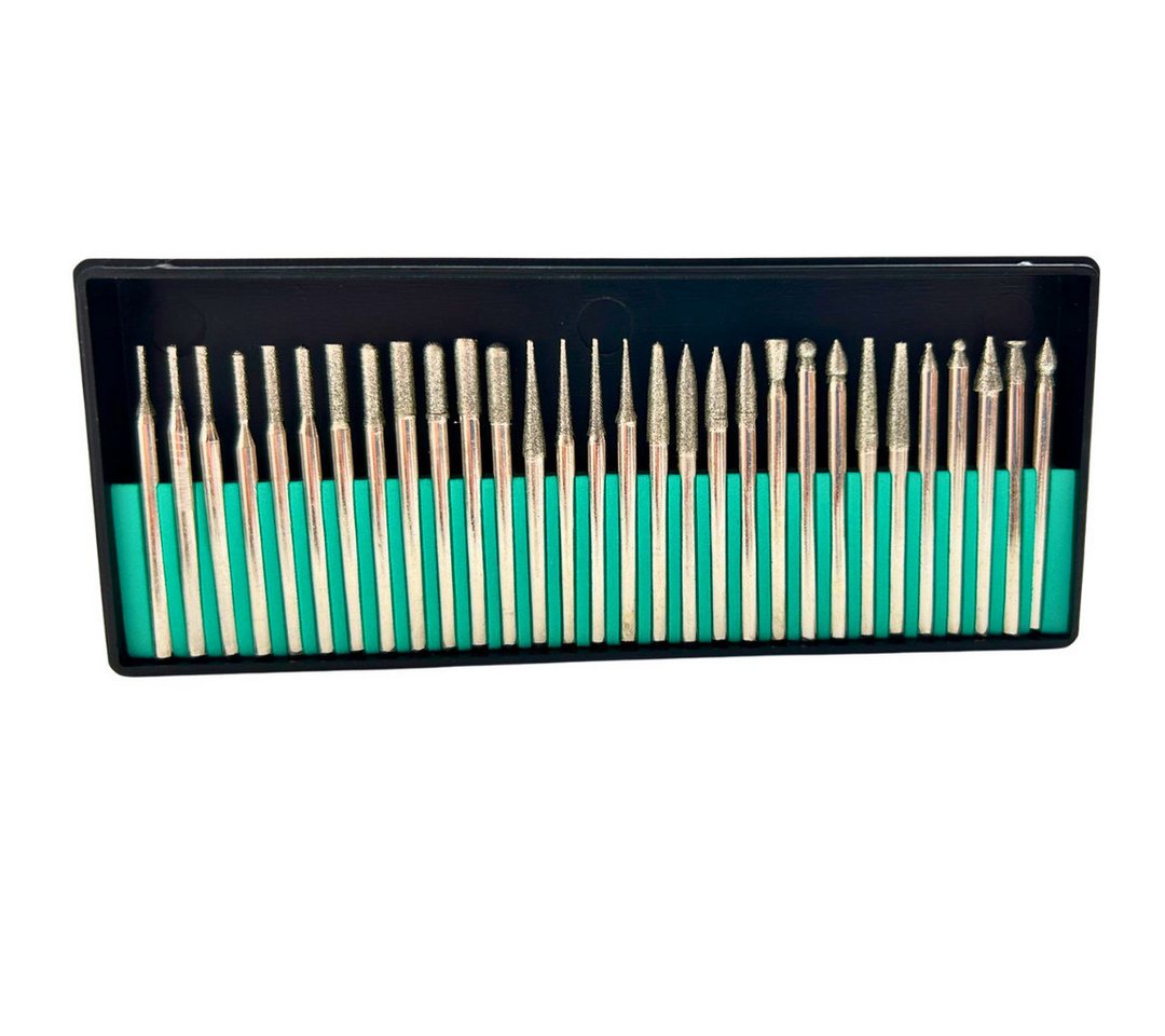 RACEL Schleifstift 30tlg Diamant Schleifstifte Fräser Set Dremel Glas Keramik Stahl, Set, 30-St., Set, 30-teilig, diamantbeschichtet Bild 3