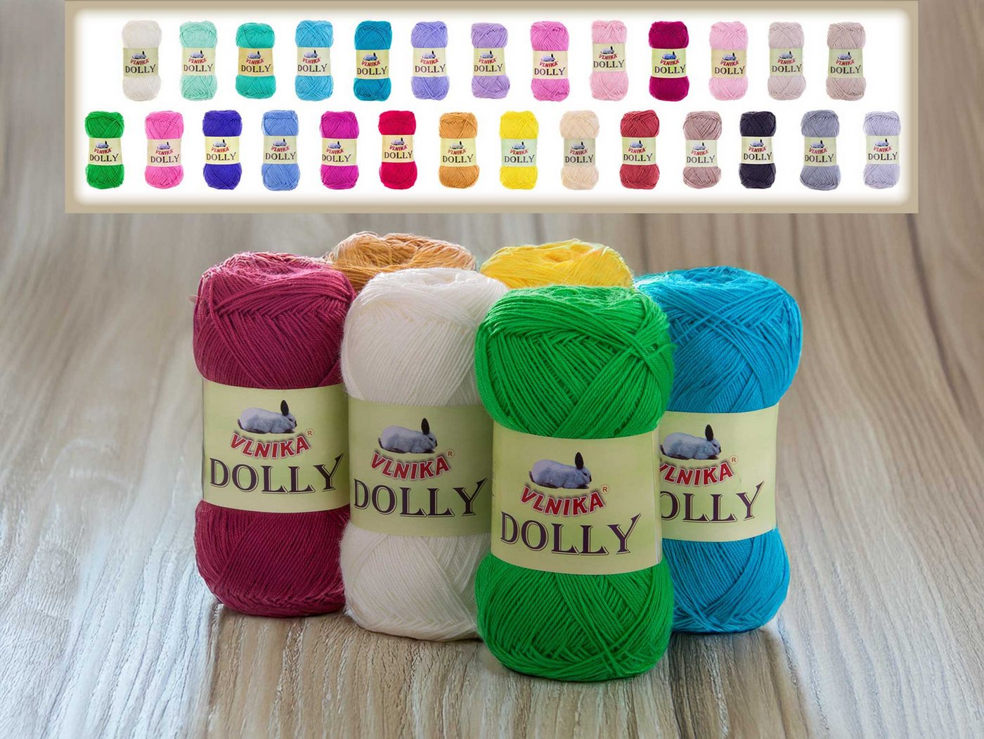 maDDma 5 x 100g Strickgarn Dolly Uni Häkelgarn Handstrickgarn Wolle Farbwahl Häkelwolle, 350 m (Sperpaket (5 x 100g Knäuel), pink Bild 3