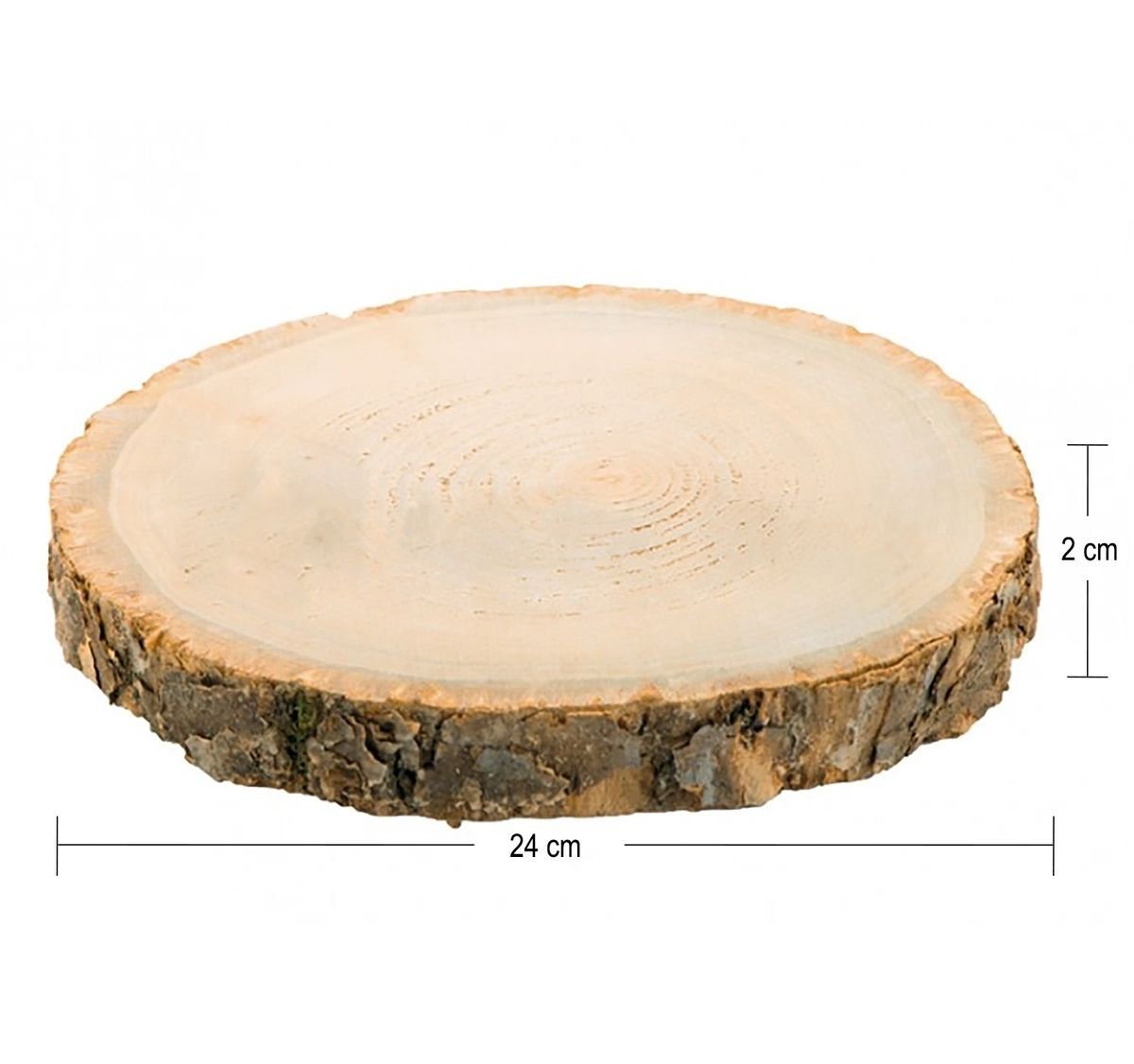 CHAKS Rindenscheiben Holzscheiben 24cm Durchmesser