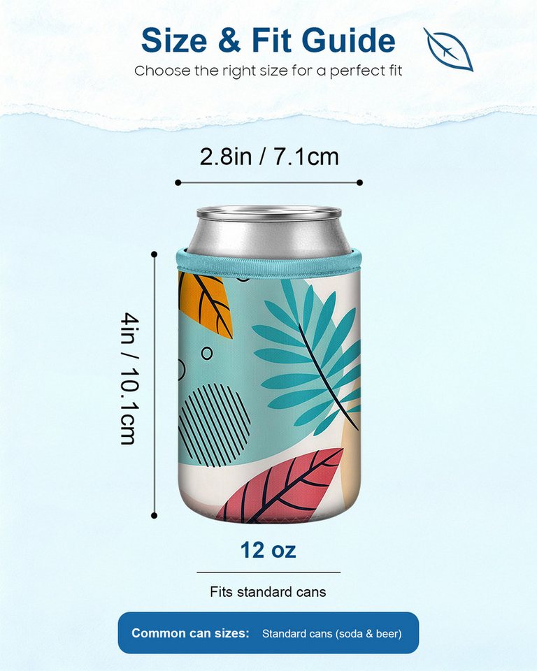 Fintie Outdoor-Flaschenkühler Bierdosen-Kühlhülle Wiederverwendbare Getränkekühler 6 Farben, isolierte Neopren-Getränkehüllen für Bierflaschen und Limonaden 335ml Bild 5