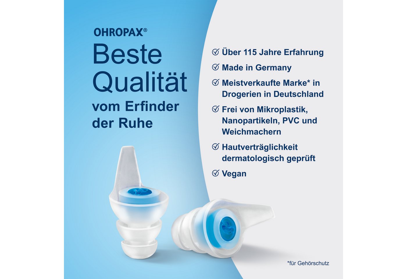 OHROPAX Gehörschutzstöpsel OHROPAX Travel Ohrstöpsel 1 Paar – Ohrschutz mit Druckausgleich Bild 3