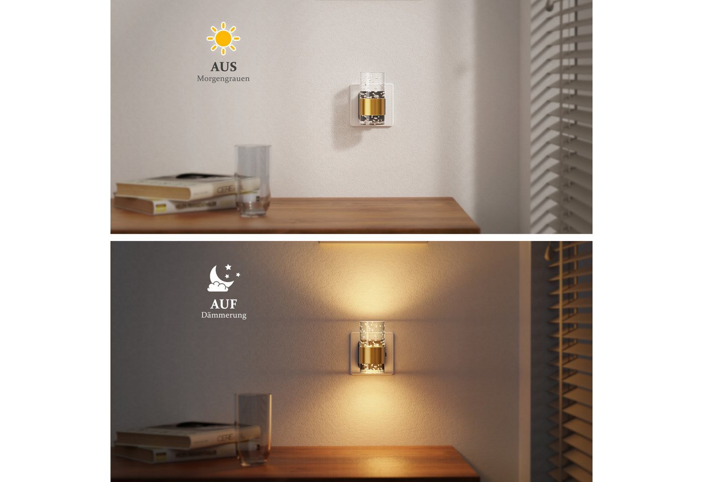 LOHAS-LED LED Nachtlicht LED Nachtlicht Steckdose, zylindrisches Acryl-Nachtlicht Bild 4