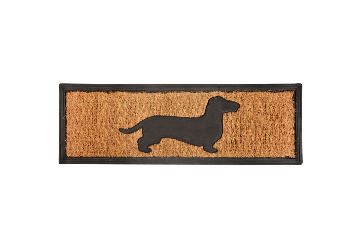 degawo Fußmatte Stufenmatte Fußmatte Tütmatte rechteckig Gummi Kokos Hund DACKEL Bild 2