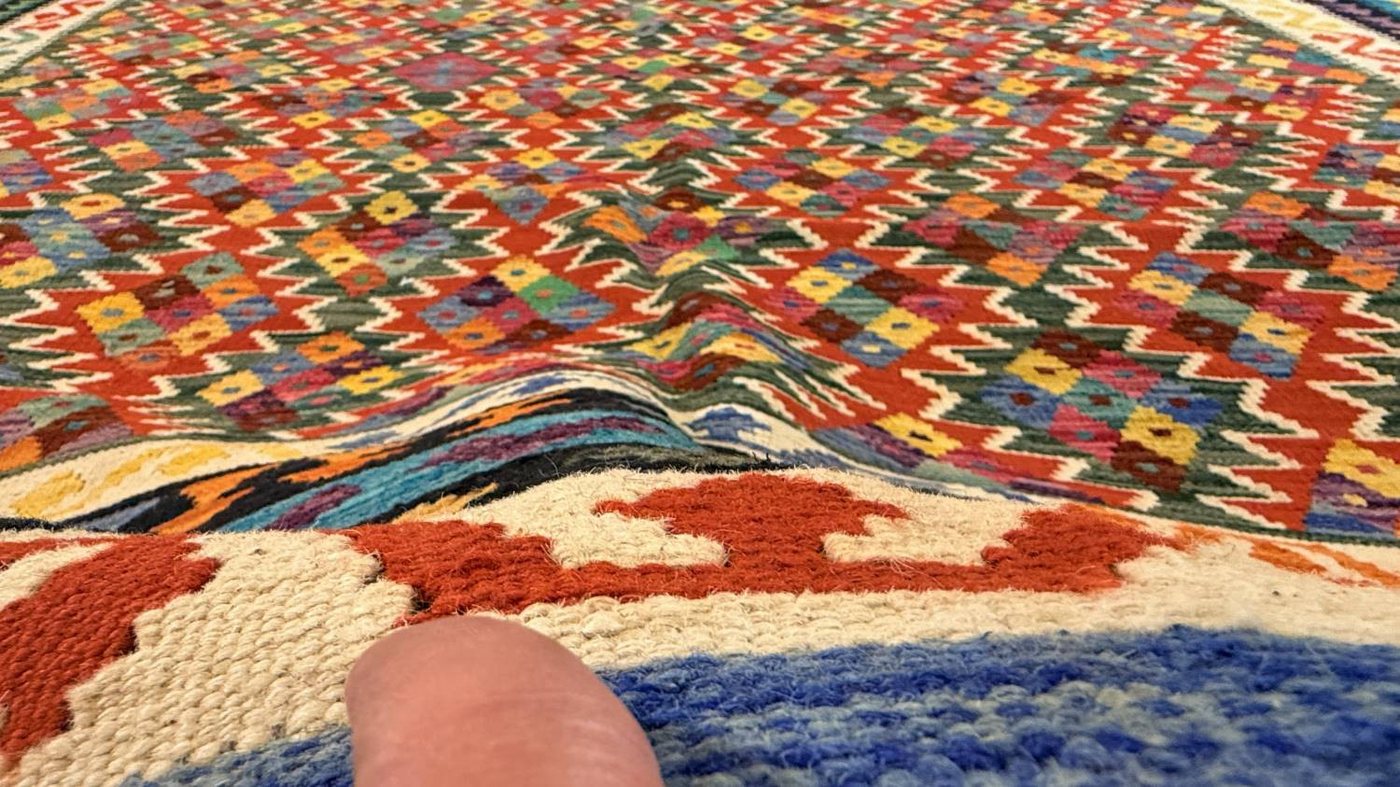 Rug Studios Teppich KELIM ORIGINAL HANDGEARBEITET, Rechteckig, Höhe: 5 mm, Handgefertigt, 309 x 386 cm, Multi Bild 2