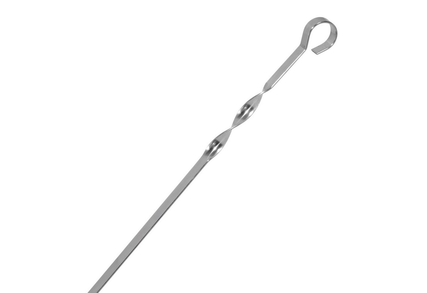 BIG-PAN Grillbesteck-Set BBQ Set 12-teilig – Edelstahl Grillspieße 550 mm Schaschlikspieße