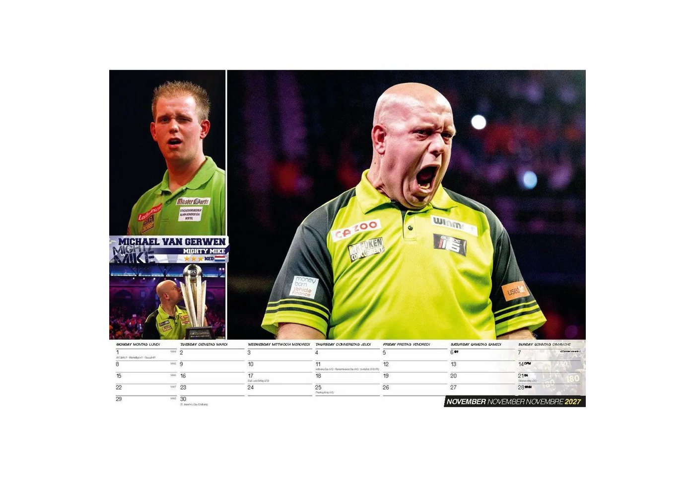 Wandkalender Darts Kalender 2027