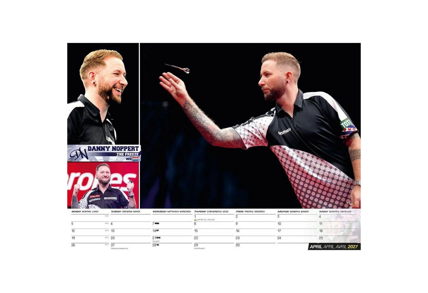 Wandkalender Darts Kalender 2027 Bild 3