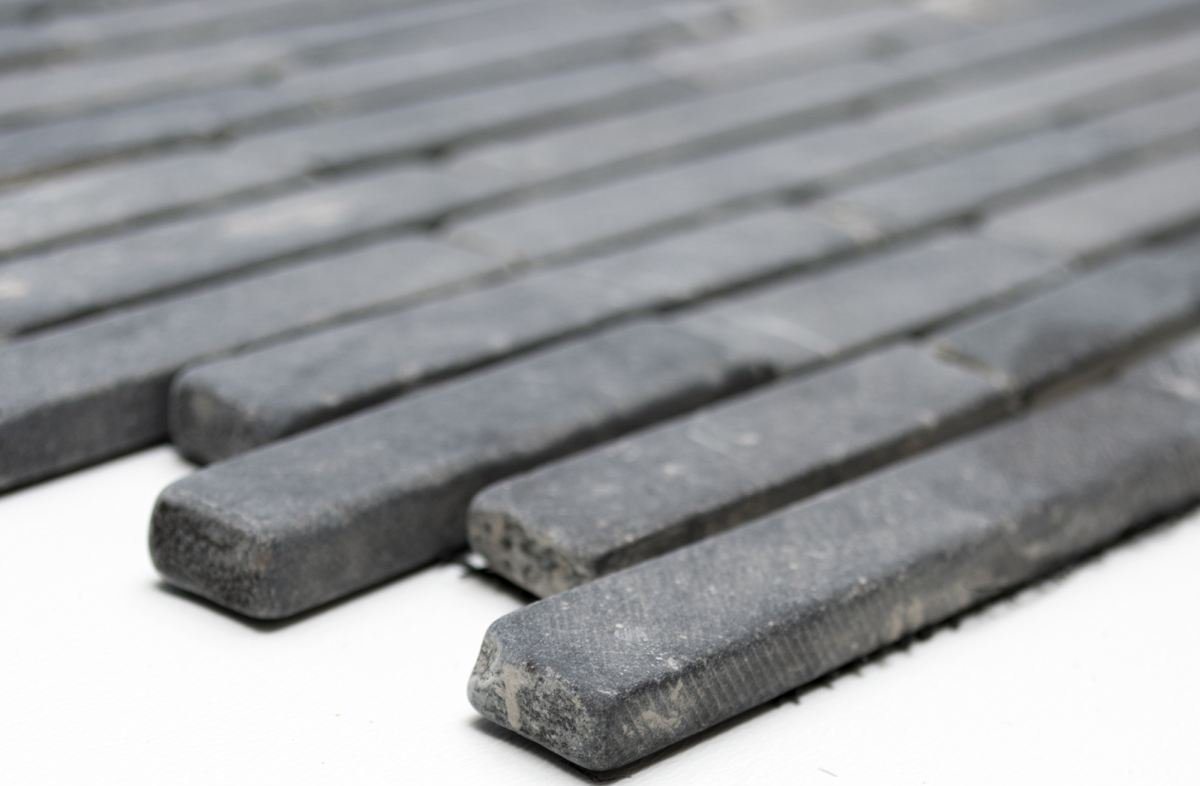 Mosani Mosaikfliesen Mosaik Marmor Naturstein grau anthrazit - schwarz (imprägniert) Bild 5