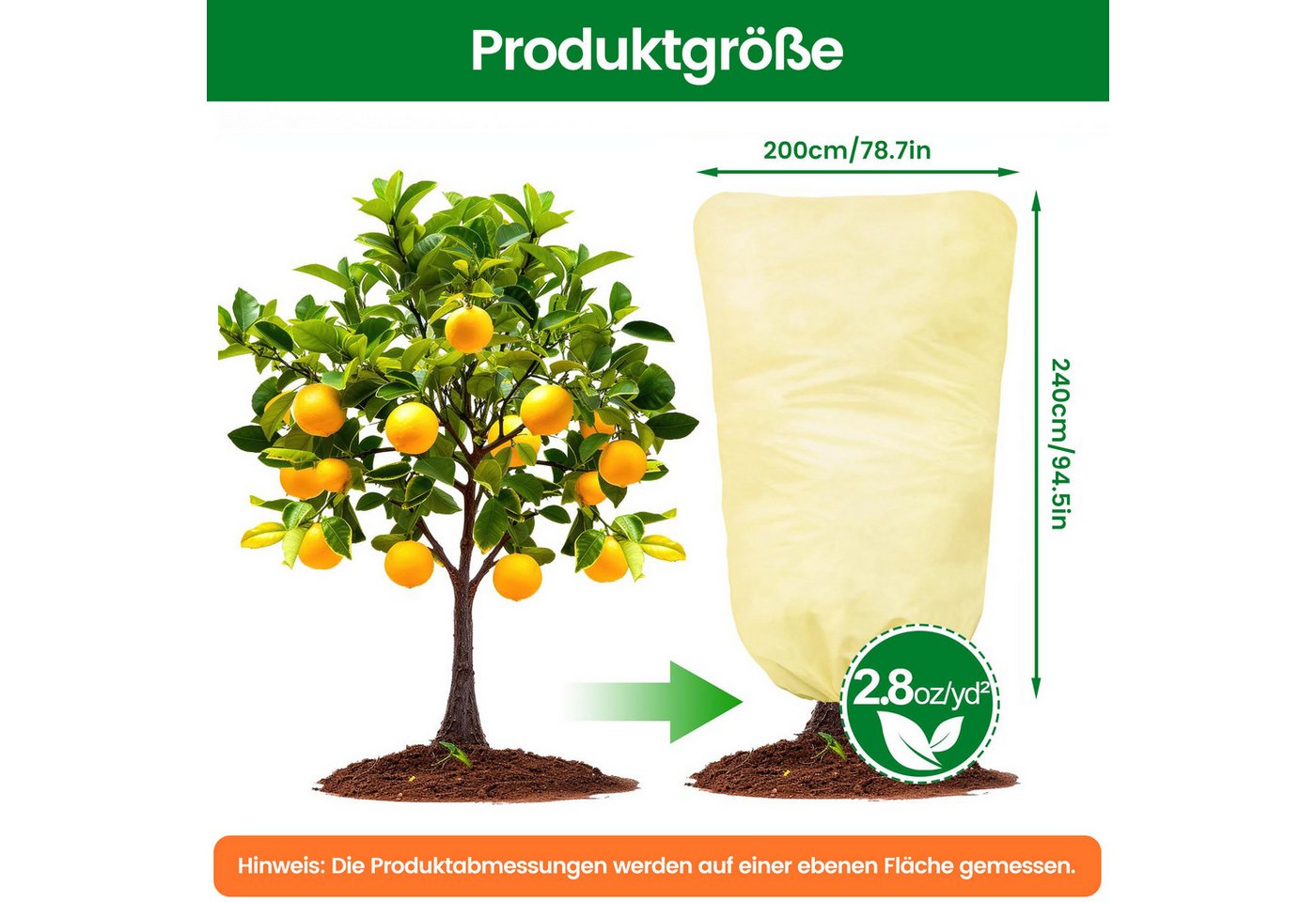 Bundviel Wintervlies 2-Stück-Set: XXL Pflanzen-Frostschutz-Vlies (Bäume, Winterschutz), (1-St) Bild 3