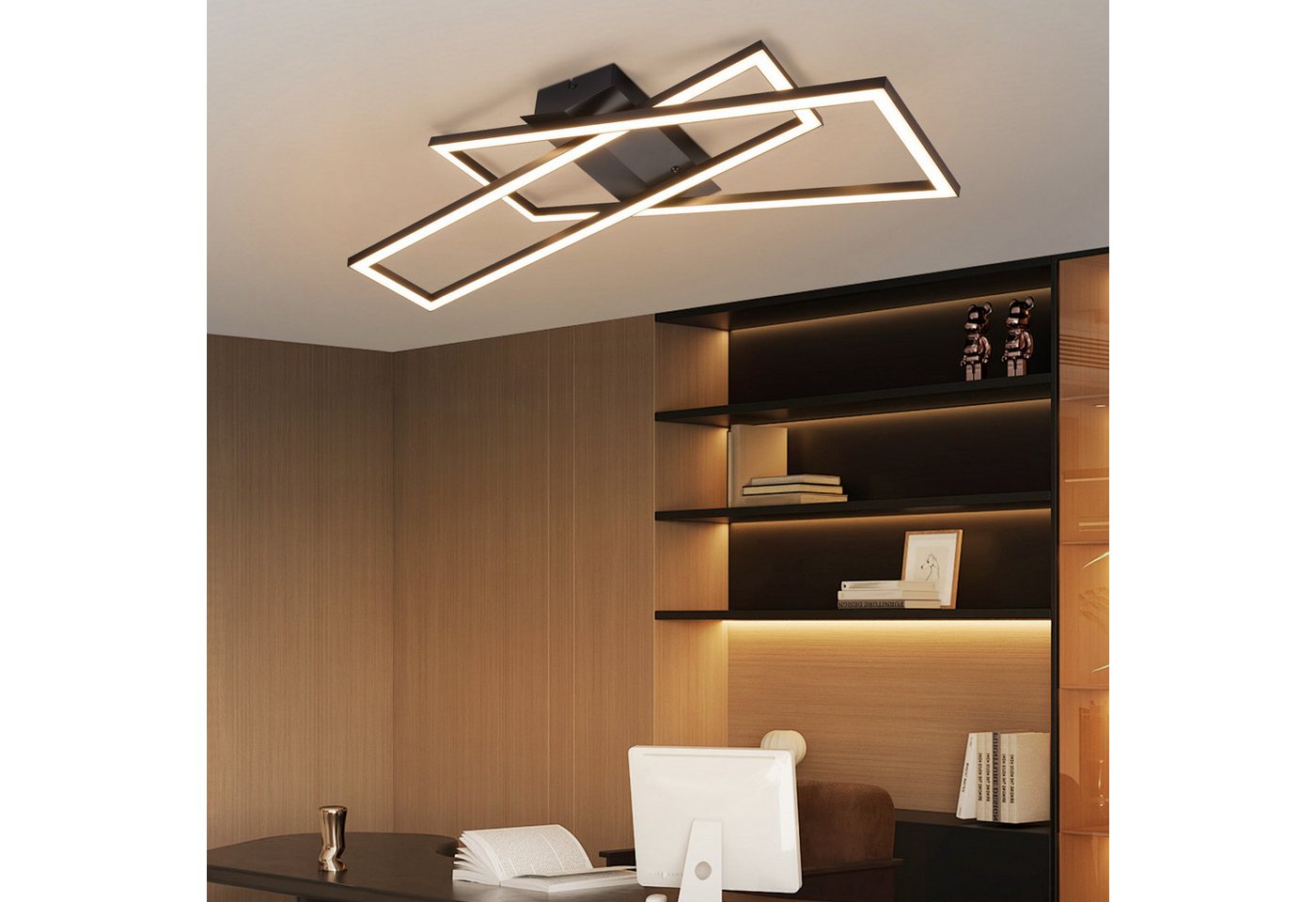 ZMH LED Deckenleuchte Deckenlampe Moderne 67/75cm Wohnzimmer Esszimmer CCT/mit FB, LED fest integriert, 3000-6500K, Timer-Funktion Schlafzimmerlampe mit Fernbedienung Bild 2