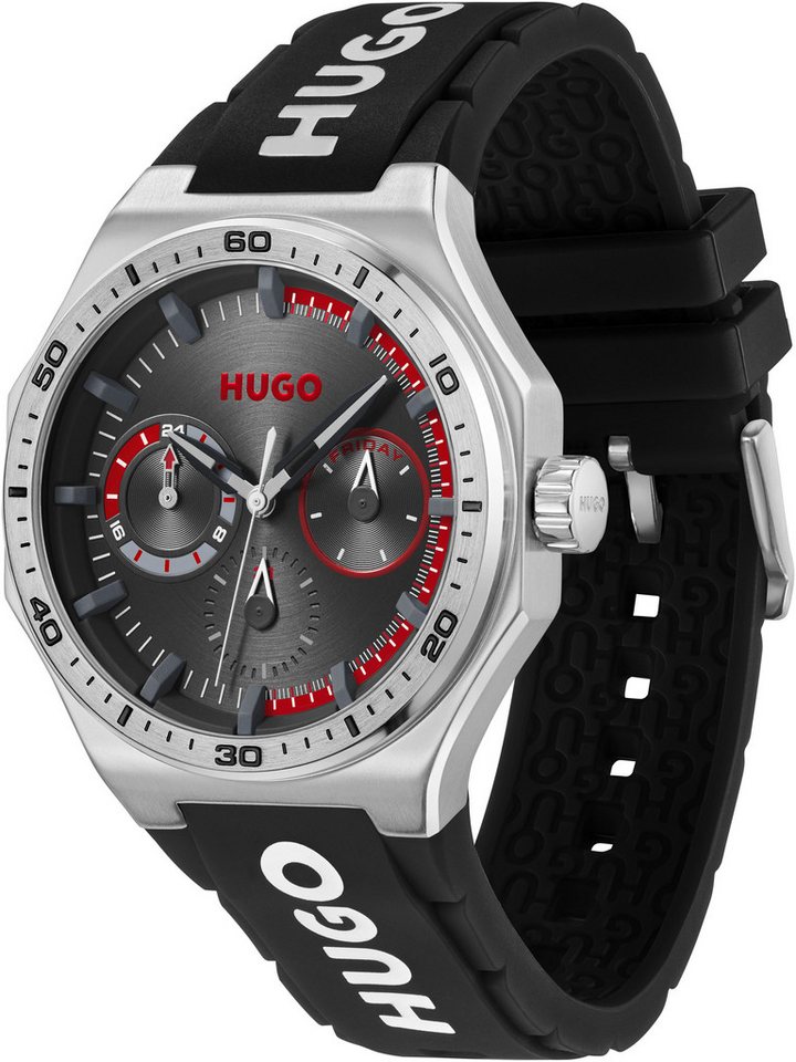 HUGO Multifunktionsuhr #GRAIL SPORT 1530397, Quarzuhr, Armbanduhr, Herrenuhr, Silikonarmband, analog Bild 2