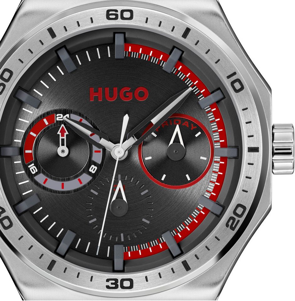 HUGO Multifunktionsuhr #GRAIL SPORT 1530397, Quarzuhr, Armbanduhr, Herrenuhr, Silikonarmband, analog Bild 4