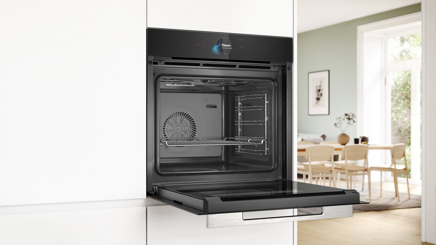 BOSCH Dampfbackofen Serie 8 HSG7384B2, mit Teleskopauszug nachrüstbar Bild 5