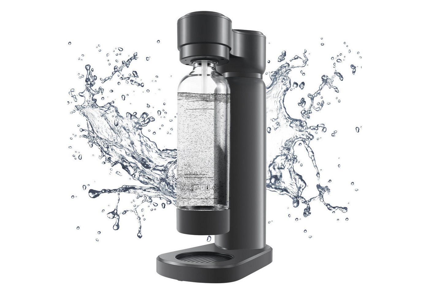 OZAVO Wassersprudler Wassersprudler SDS-160 Trinkwassersprudler mit 1 L Wasserflasch, Soda Sprudelwasser Maschine Soda Maker ohne CO2 Flasche BPA-Freier Bild 4