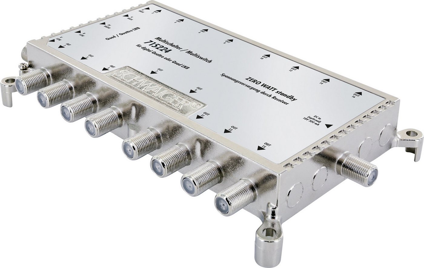 Schwaiger SAT-Multischalter 715224 (verteilt 1 Satellitenpositionen auf 16 Ausgänge), unabhängige Programmvielfalt für alle Teilnehmer Bild 4