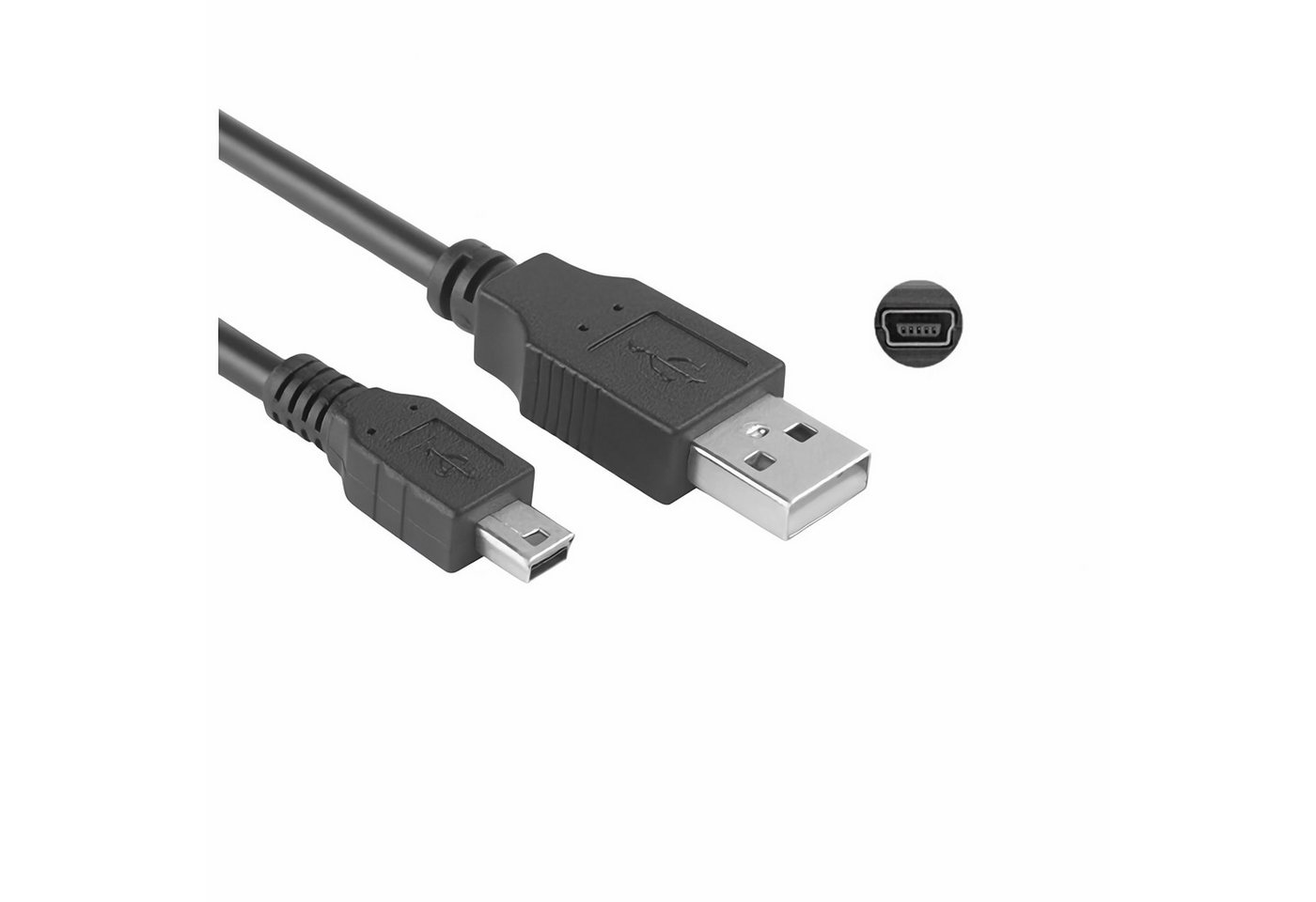 Bolwins C70 USB A auf mini USB Stecker USB Kabel Ladekabel für PC Laptop 100cm USB-Kabel, USB 2.0 Typ A Stecker, Mini-USB 5-Pin Stecker (100 cm), Plug & Play, für MP3-Player, Kamera & mobile Geräte Bild 2