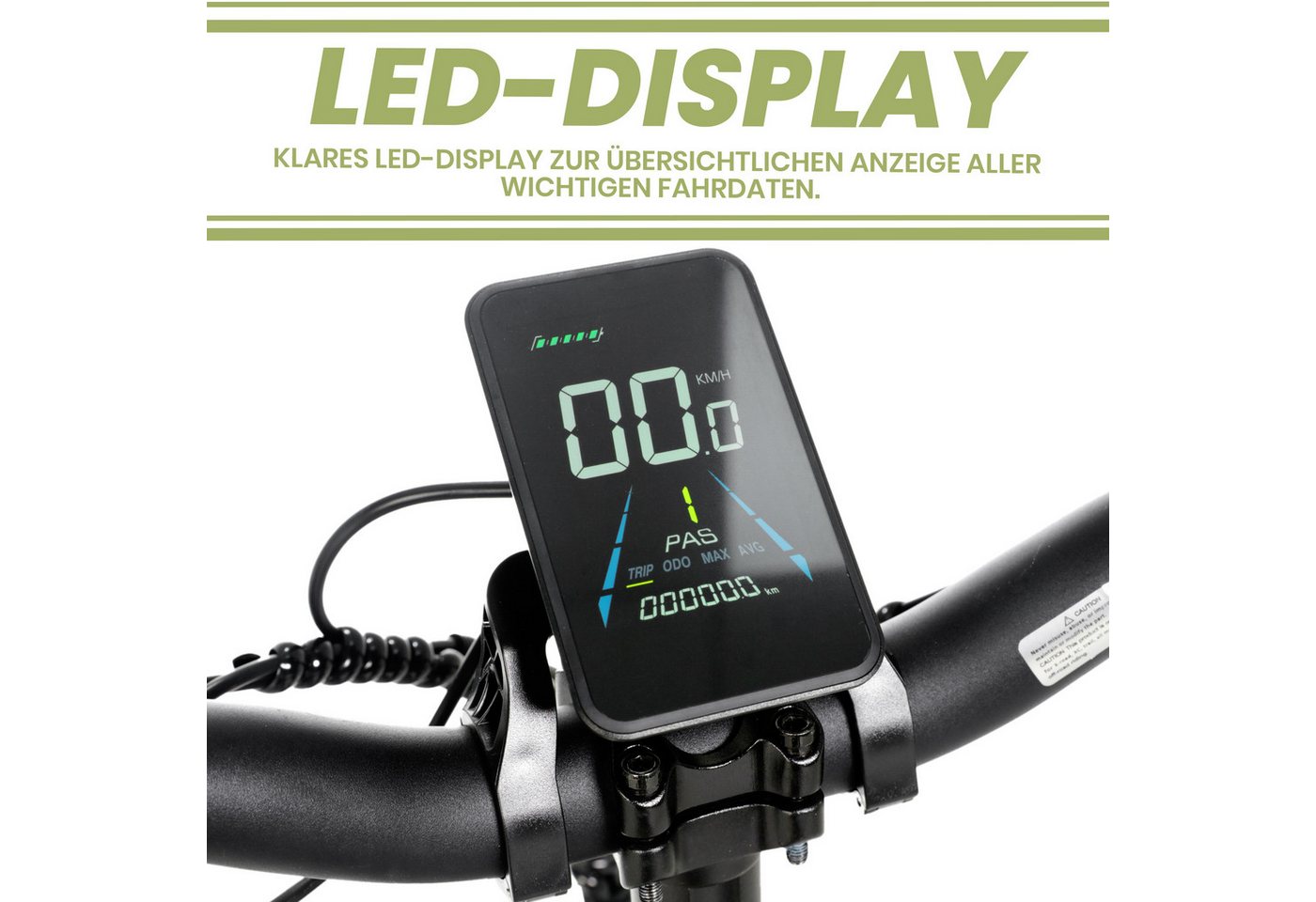 JOBOBIKE E-Bike Klapprad 20 Zoll Fatbike, 120km, Faltbarer Alurahmen, mit Bremslichtfunktion, 7 Gang Shimano, Heckmotor, 720 Wh, (Farbdisplay, Elektrofahrrad für Damen Herren, All-Terrain-E-Bike), Romer, 5 Stufen, 3,0-Zoll-CST-Breitreifen, E-Citybike, Scheibenbremsen Bild 4