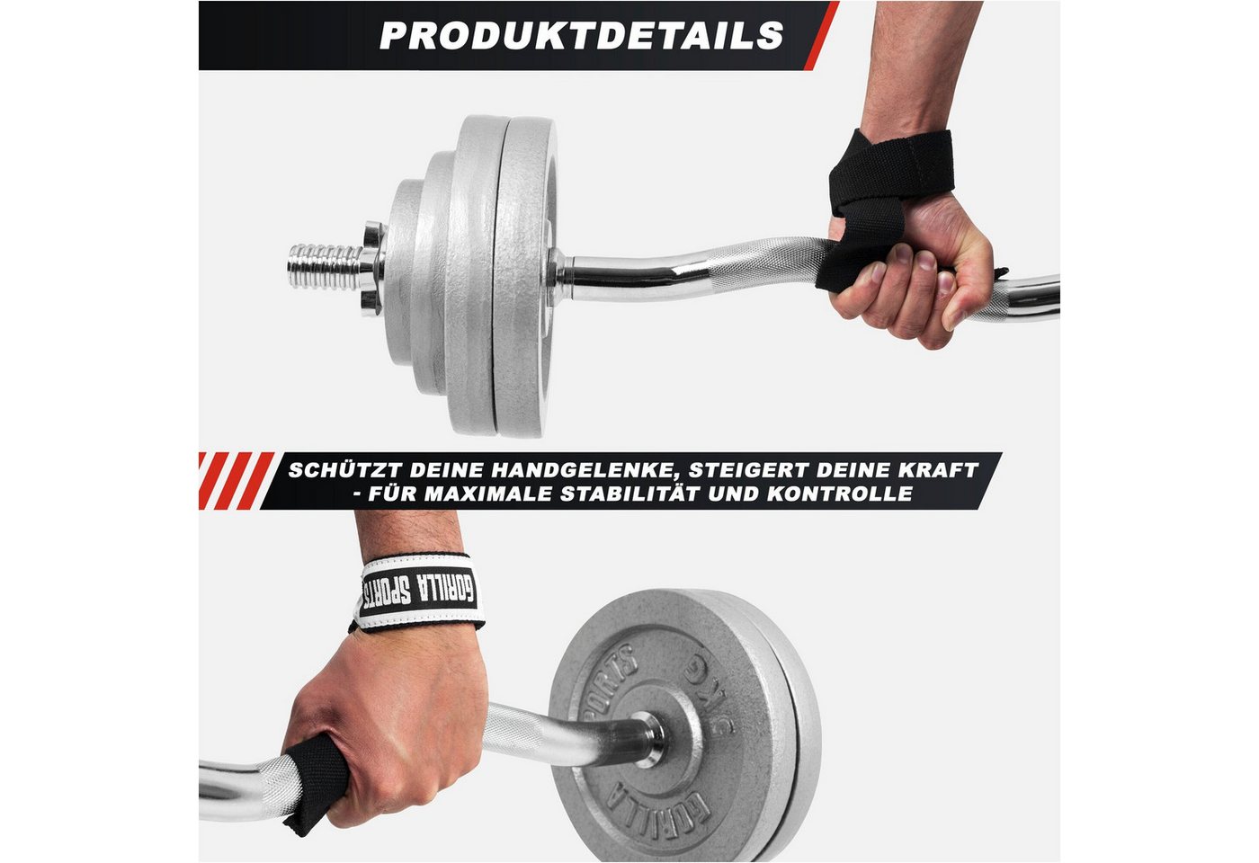 GORILLA SPORTS Trainingshilfe Zughilfen 2er Set Bild 5