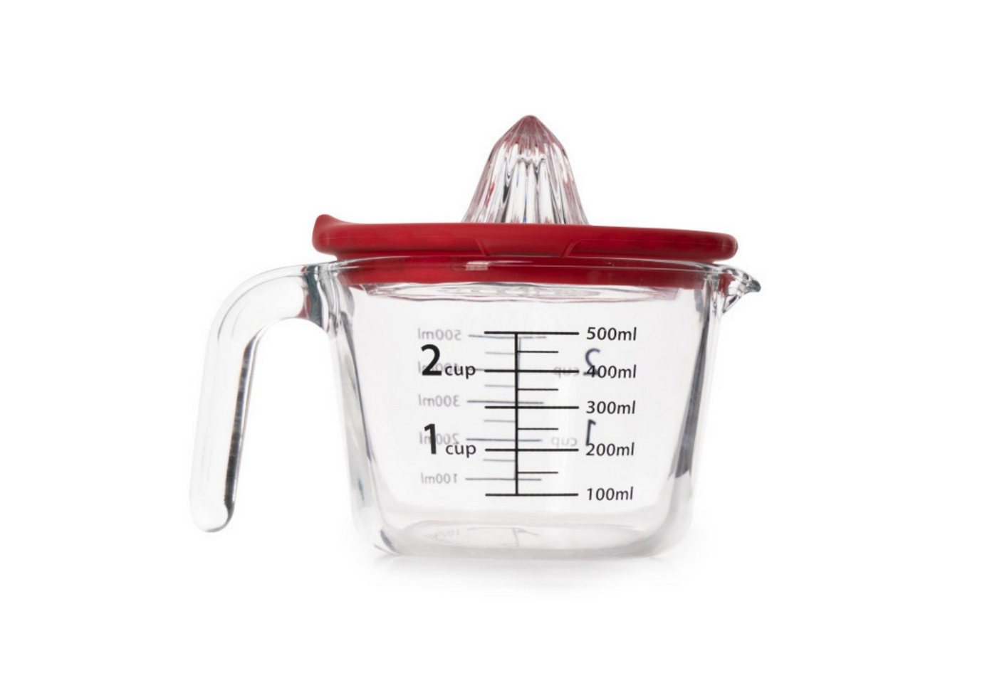 Lacers 2in1 Zitruspresse Zitruspresse Glas 500ml Saftpresse mit Messbecher, BPA-frei, Hochwertiges Glas, mit ml- und Cup-Skala, Leicht zu Reinigen Bild 2