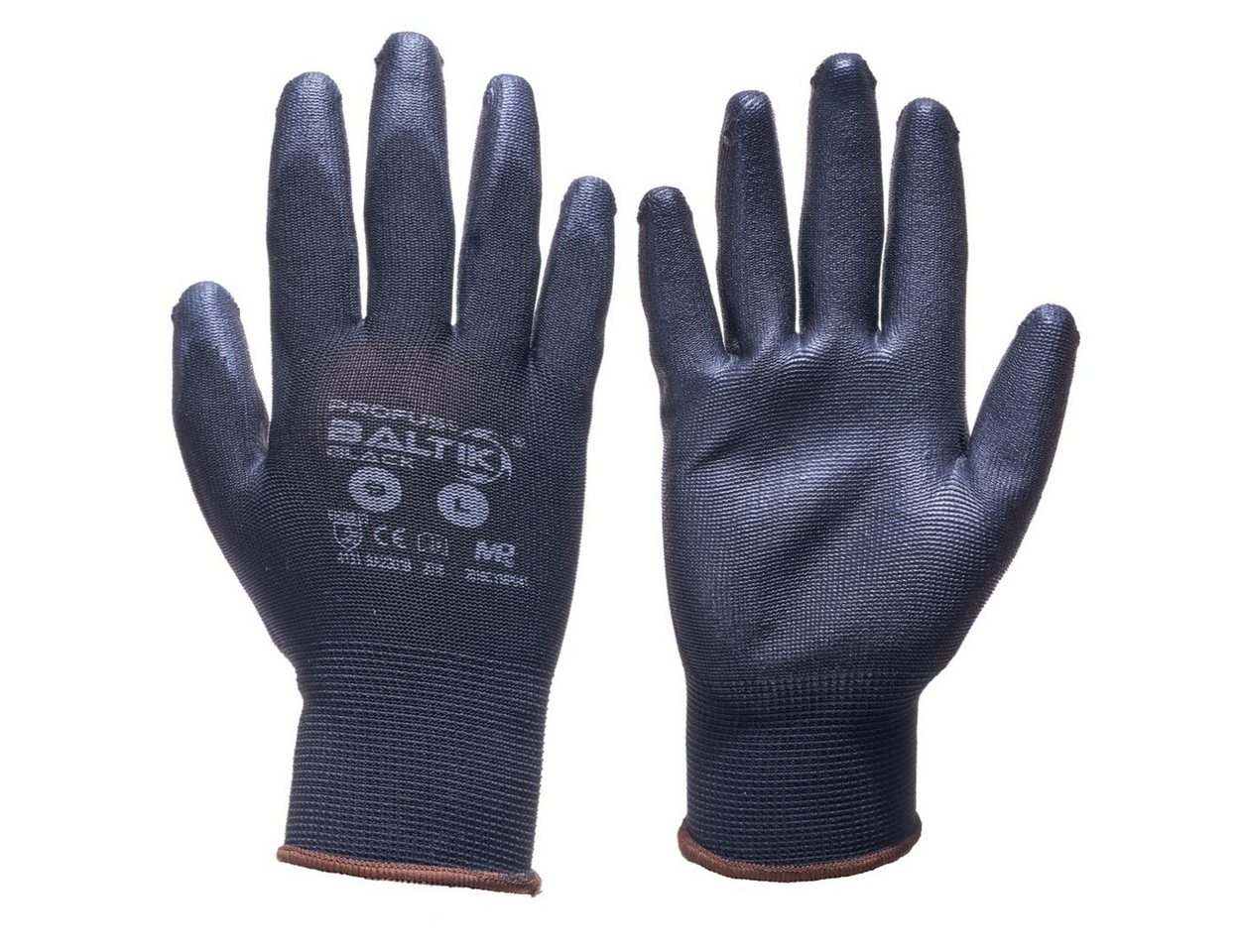 Profus Arbeitshandschuh-Set 12 Paar Handschuhe Arbeitshandschuhe Mechanikerhandschuhe Schwarz Bild 3