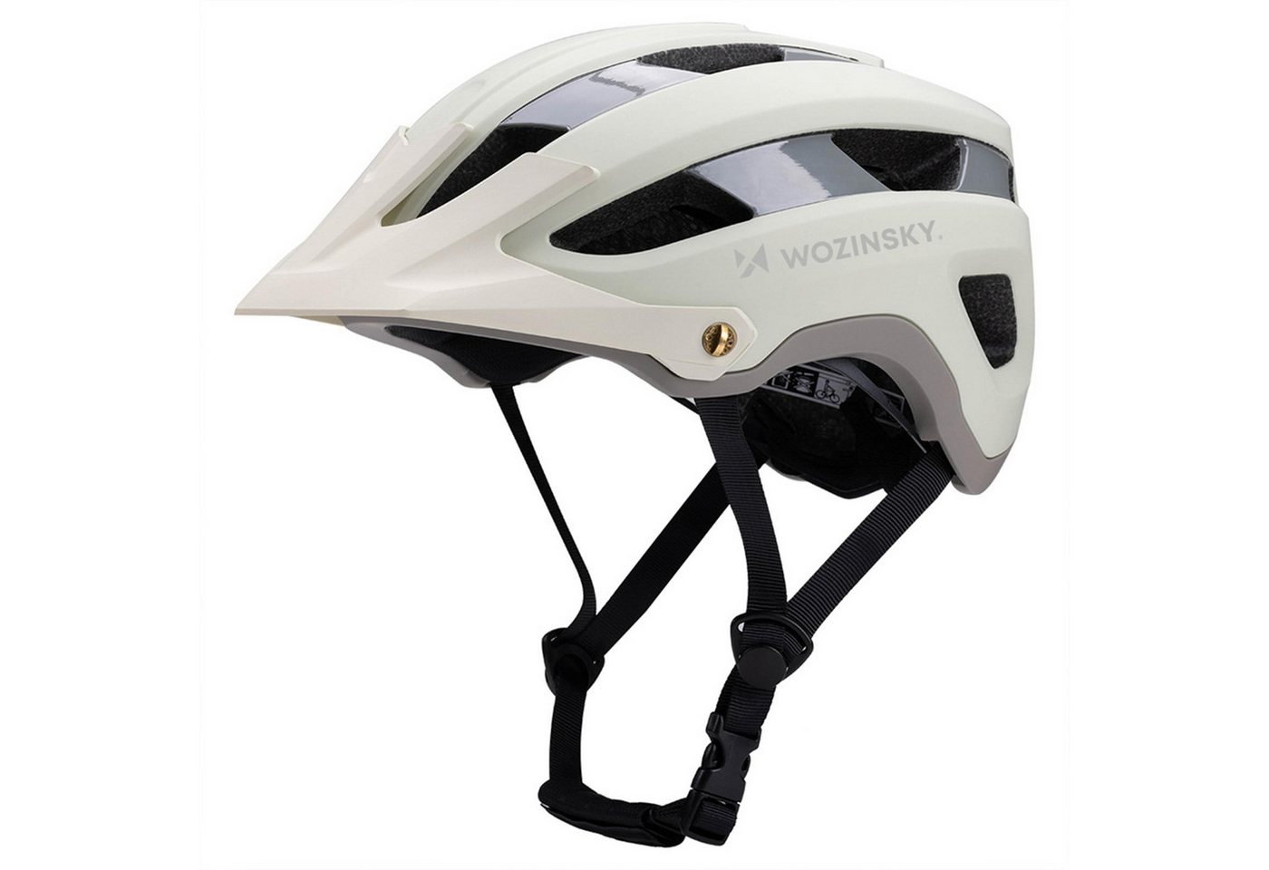 Wozinsky Fahrradhelm HT-001VM Größe L in Creme, Halbschalen Unisex MTB BMX Downhill Schutzhelm Helm Belüftet Leicht Bild 2