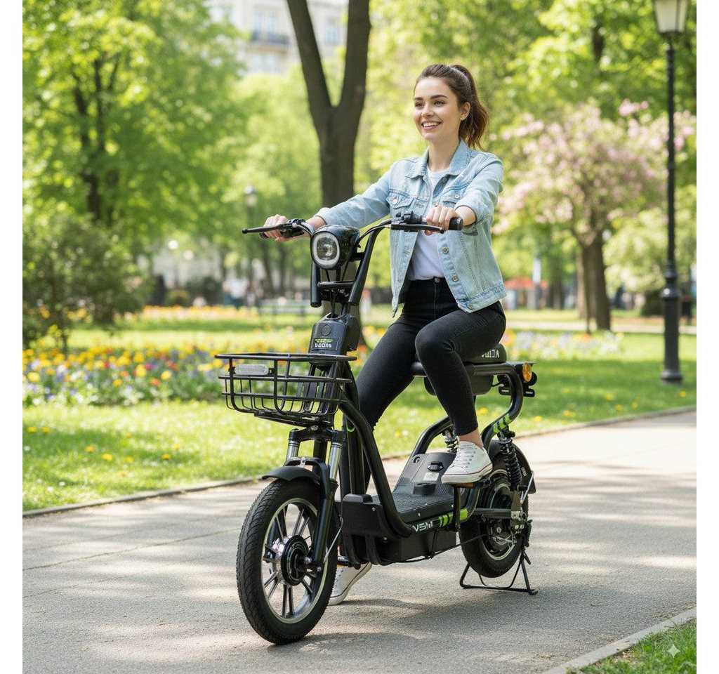 Homeline Elektromobil Elektroroller E-Scooter 25 km/h 220W 40 km Reichweite Elektro Mofa