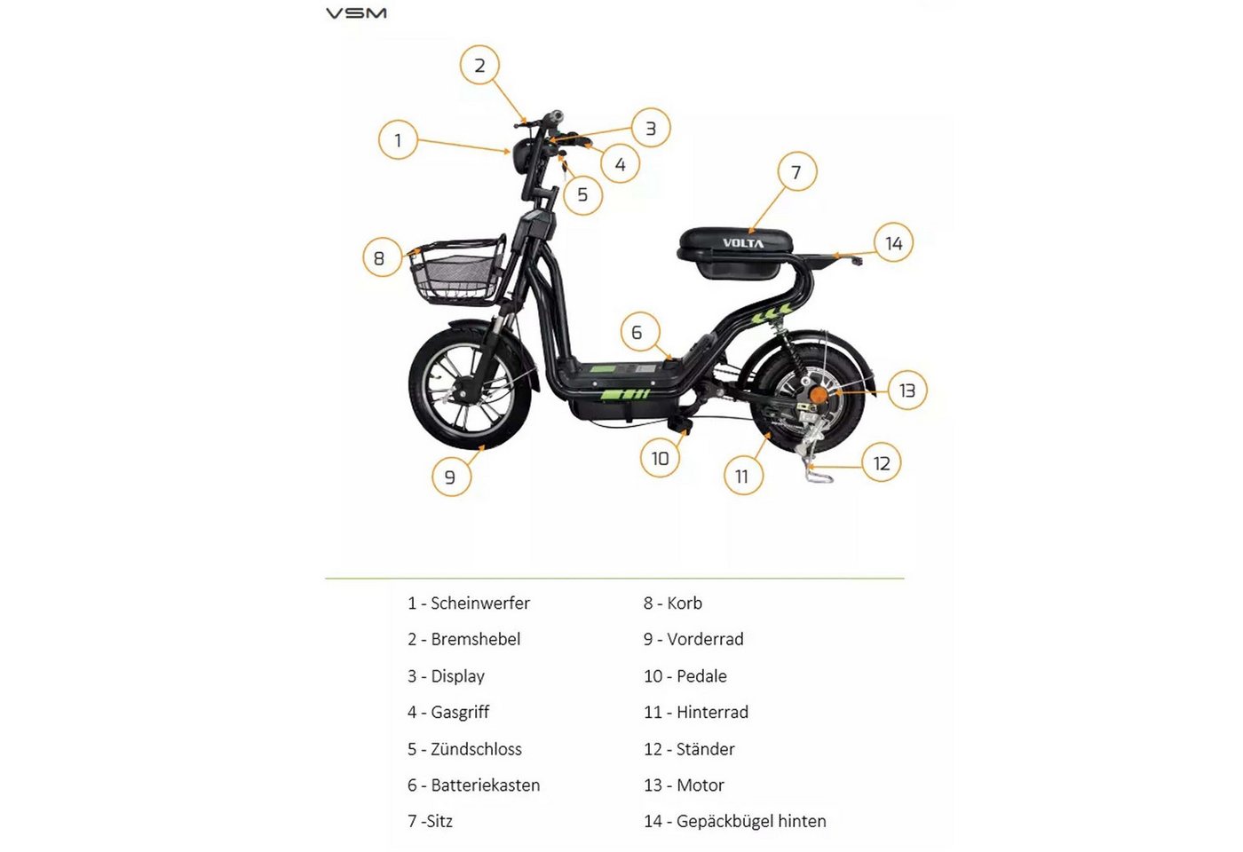 Homeline Elektromobil Elektroroller E-Scooter 25 km/h 220W 40 km Reichweite Elektro Mofa Bild 4