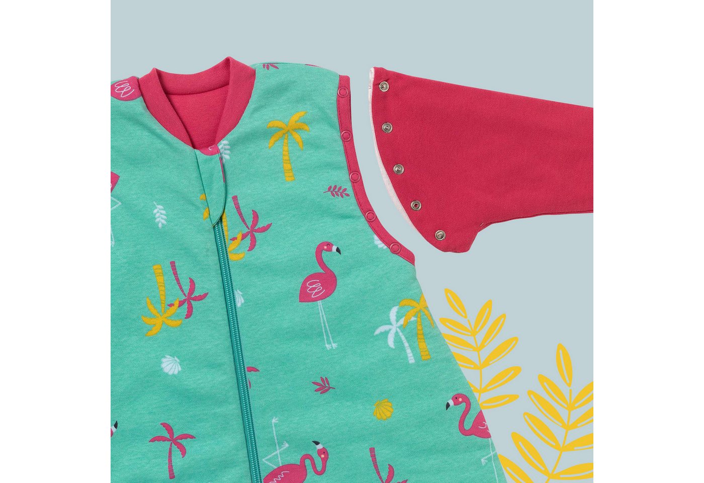 Schlummersack Kinderschlafsack Bio Schlafsack mit Füßen und umklappbaren Bündchen, 2.5 Tog Bild 5