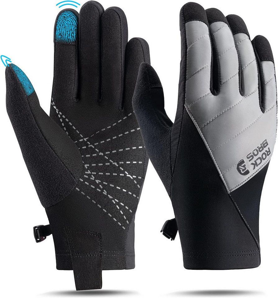 ROCKBROS Fahrradhandschuhe Winter-Herbst Thermo Vollfinger Fahrradhandschuhe Stoßfeste Bild 4