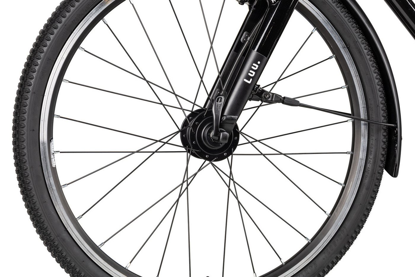 Axess Kinderfahrrad Axess LUU. 24 EQ, 8 Gang Shimano Altus RD-M310-L Schaltwerk, Kettenschaltung, leichter Aluminiumrahmen schwarz/grau