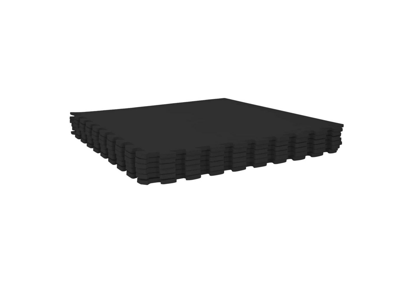 vidaXL Bodenmatte Fußmatten 24 stk. Schwarz 8,64 m² EVA-Schaum (24-St)