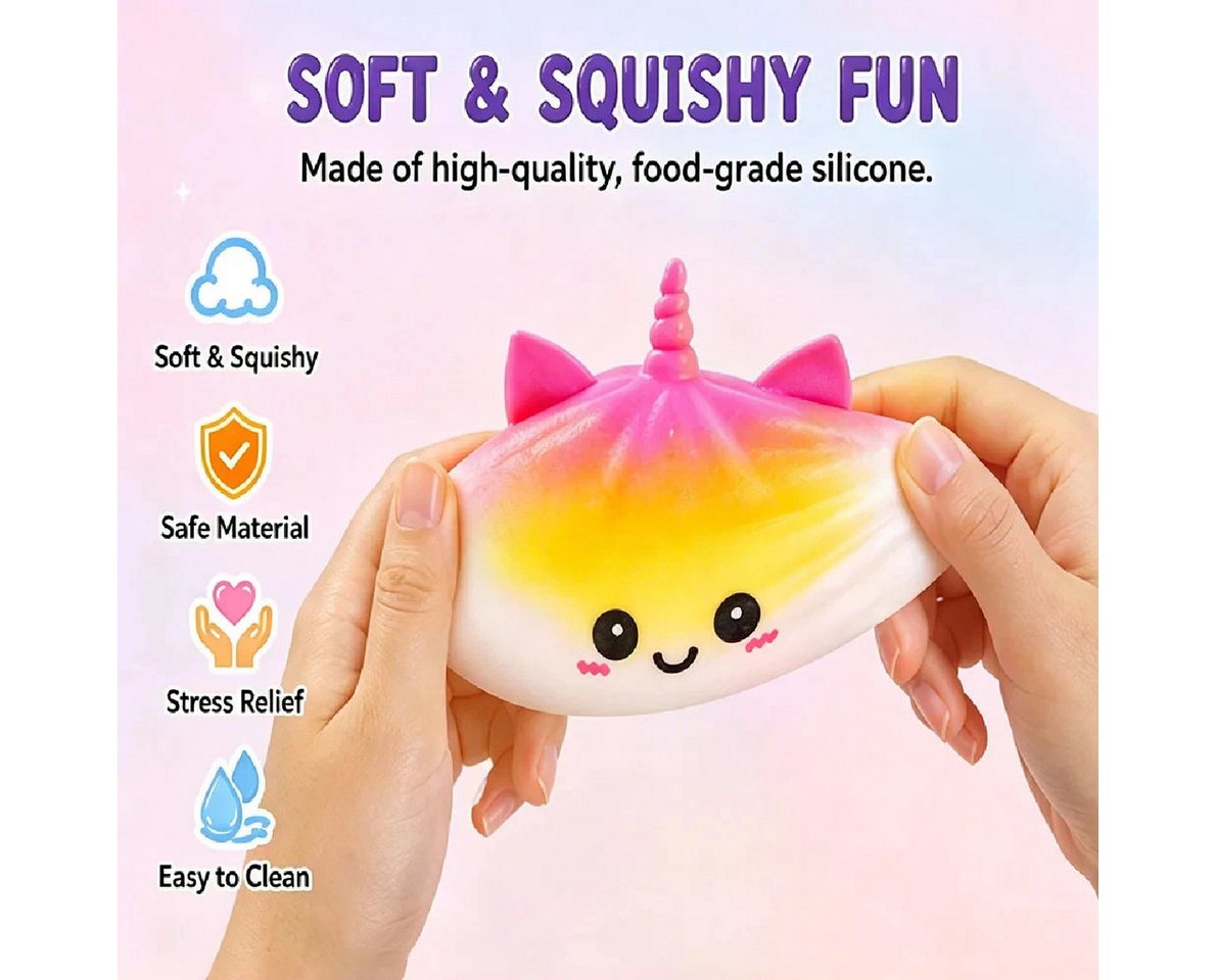 ak tronic Anti-Stress-Ball Squeezy Einhorn Dumplings 8,5cm Bild 3