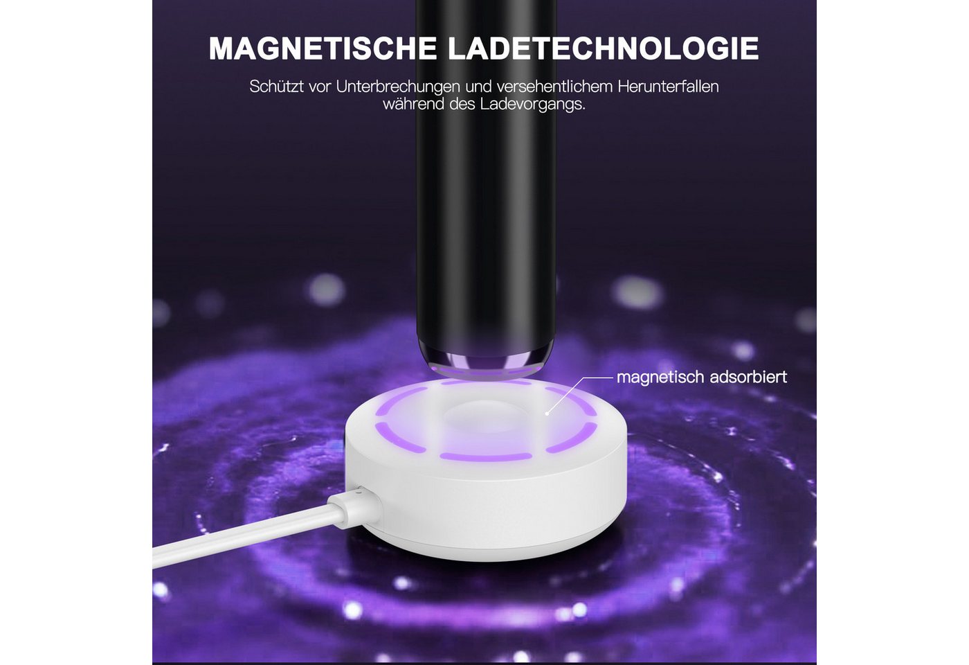 neue dawn Zahnbürste Ladegerät kompatibel mit Braun Oral-B IO8 IO9 IO10 Series Induktions-Ladegerät (1.2M Kable, kompatibel mit Braun Oral-B Series IO8 IO9 IO10) Bild 2