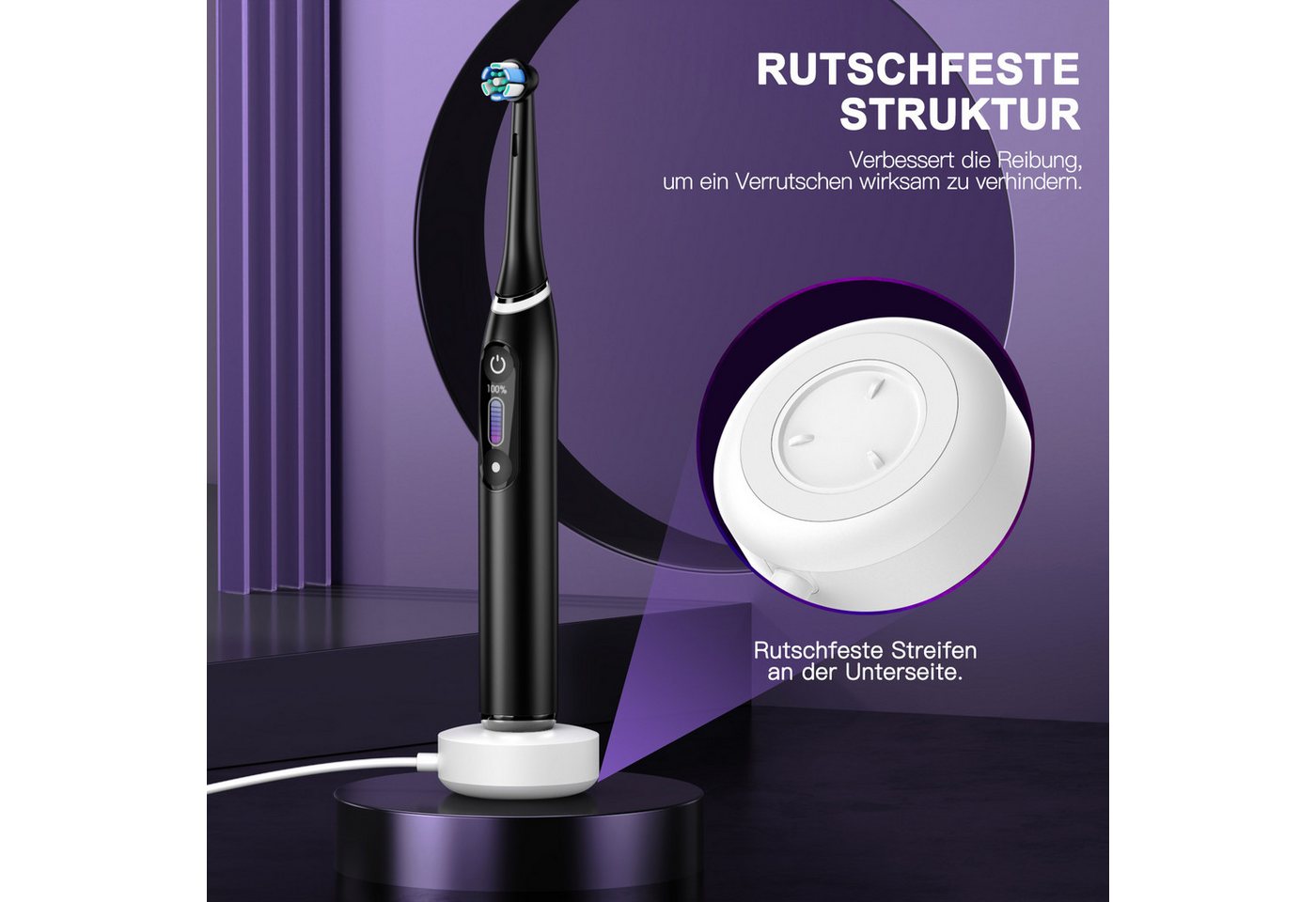 neue dawn Zahnbürste Ladegerät kompatibel mit Braun Oral-B IO8 IO9 IO10 Series Induktions-Ladegerät (1.2M Kable, kompatibel mit Braun Oral-B Series IO8 IO9 IO10) Bild 4