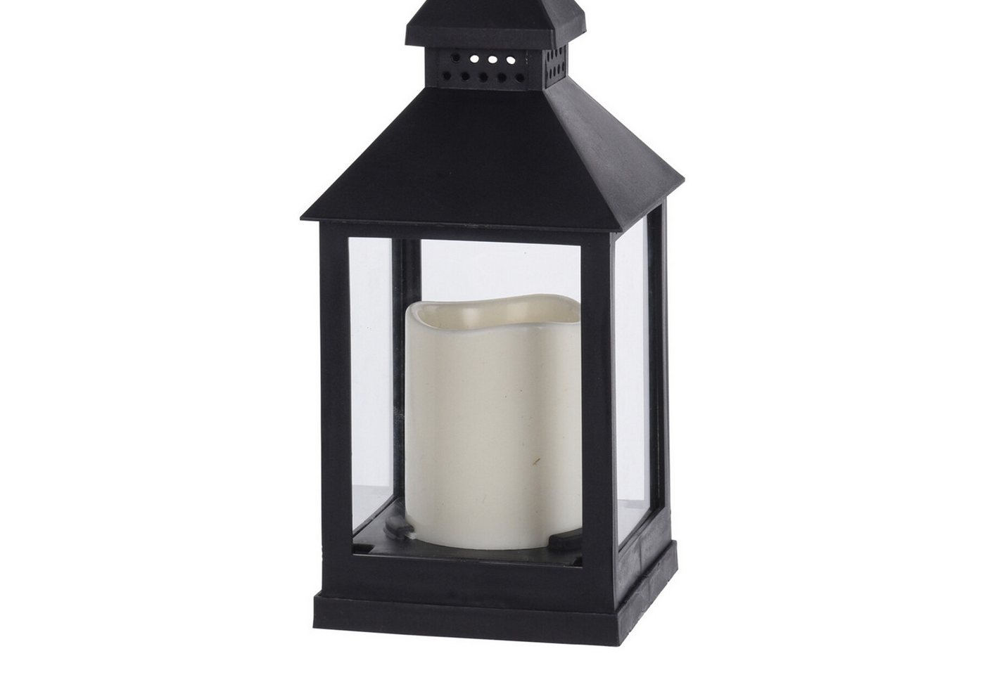Mojawo Laterne 2x Laterne Windlicht Stalllaterne Gartenlaterne LED Kerze Timer H23cm Bild 2