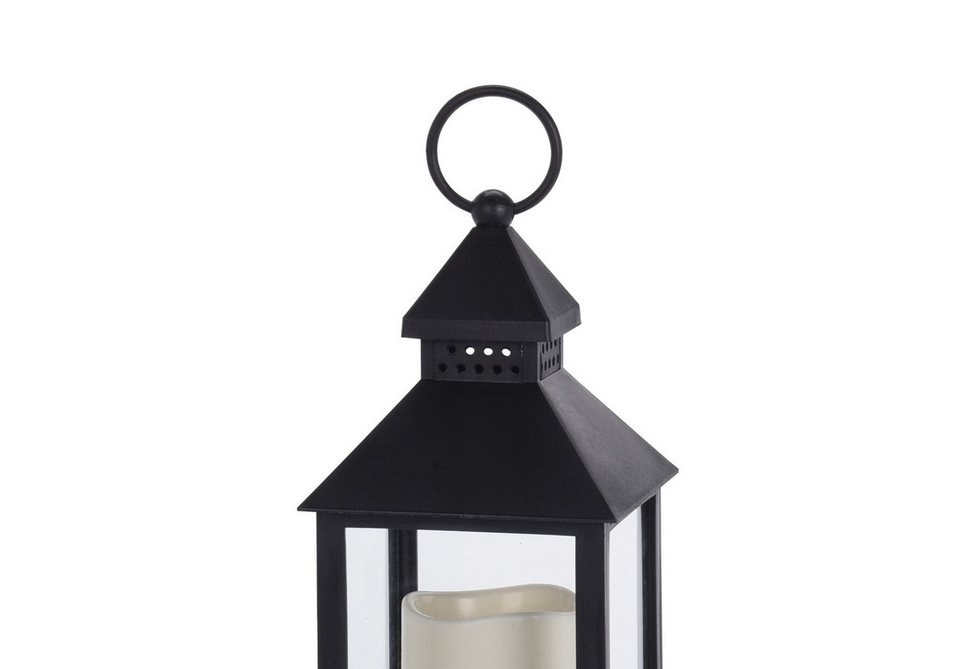 Mojawo Laterne 2x Laterne Windlicht Stalllaterne Gartenlaterne LED Kerze Timer H23cm Bild 5