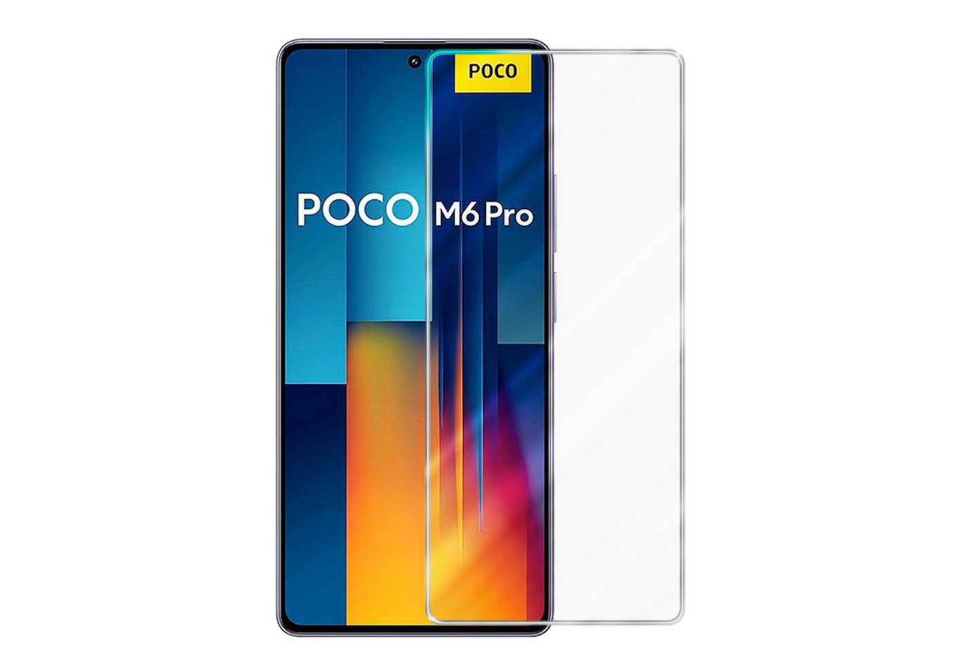 Cadorabo Schutzfolie für Xiaomi Poco M6 Pro 4G Schutzfolie, (3-St), 3x Schutzglas Panzer Folie (Tempered) Display Schutzfolie 3D Touch Bild 5
