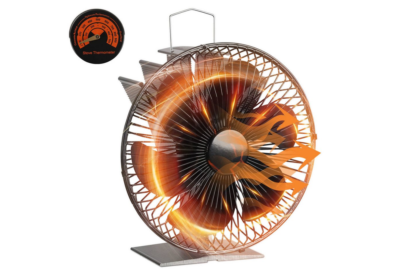 Clanmacy Kaminventilator Ofenventilator Kaminofen Ventilator für Ofenrohr, Lüfter stromlos Bild 3