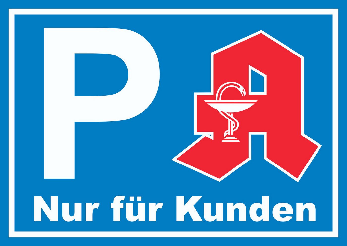 HB-Druck Hinweisschild Apotheken Parkplatz Schild nur für Kunden, wetterfest, stabil, UV-beständig, kratzfest Bild 2