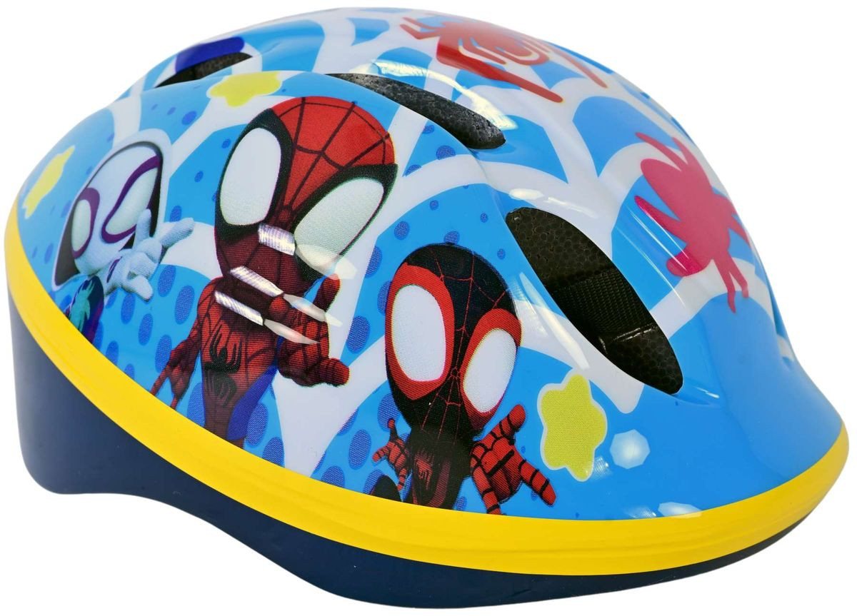 Volare Fahrradhelm Kinder Kinderfahrradhelm Fahrradhelm Helm Marvel Spiderman Spidey 1034, Verstellbarer Kinnriemen, Belüftungsöffnungen, Extra leicht, 52-56cm Bild 2